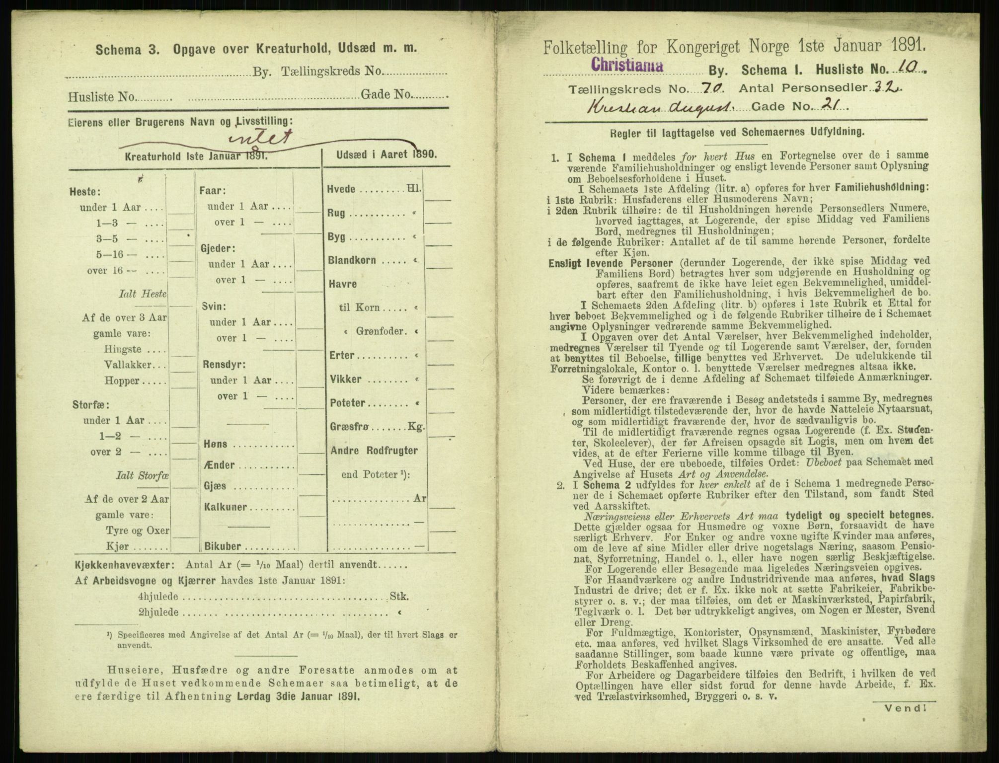 RA, 1891 census for 0301 Kristiania, 1891, p. 38515