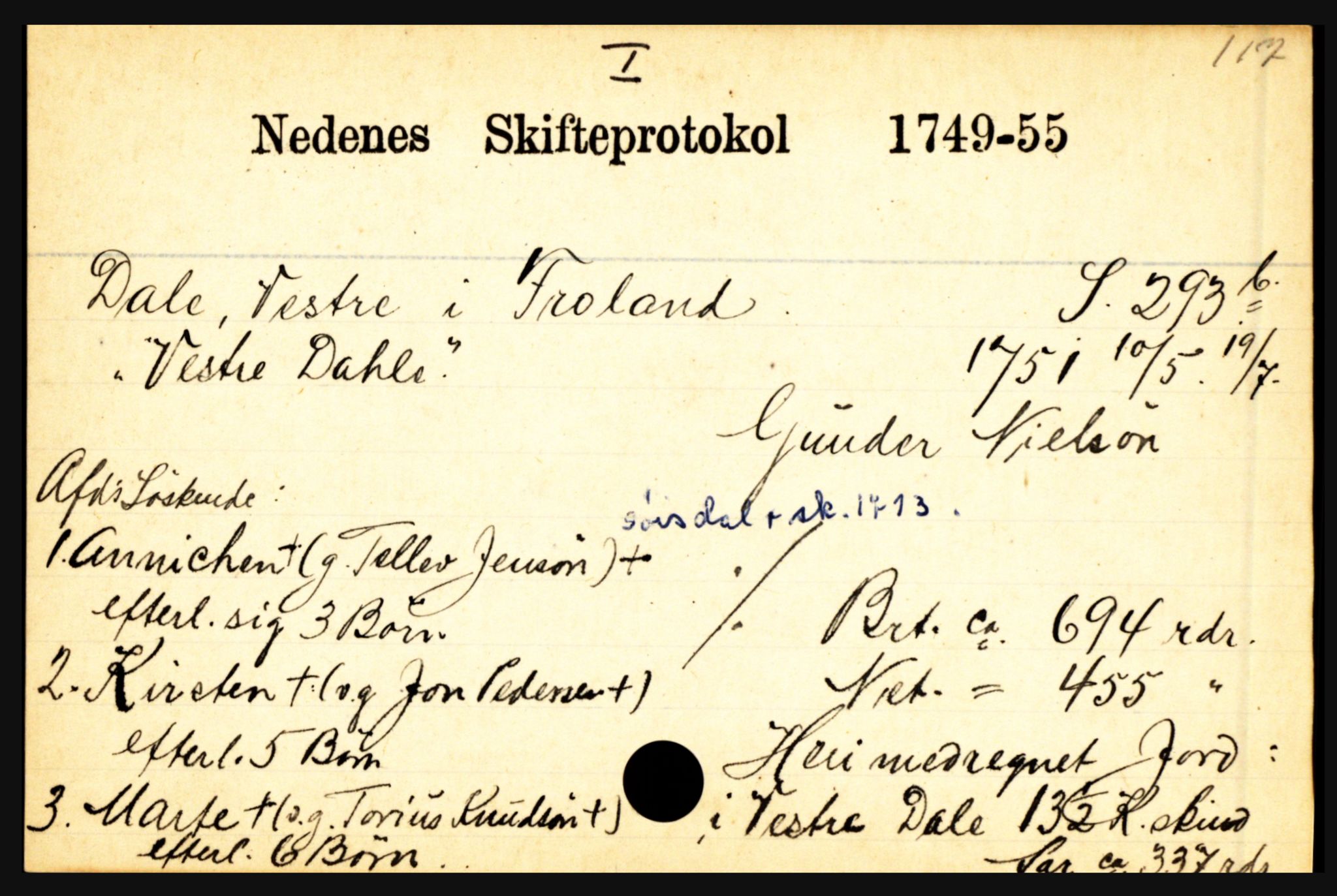 Nedenes sorenskriveri før 1824, AV/SAK-1221-0007/H, p. 5065