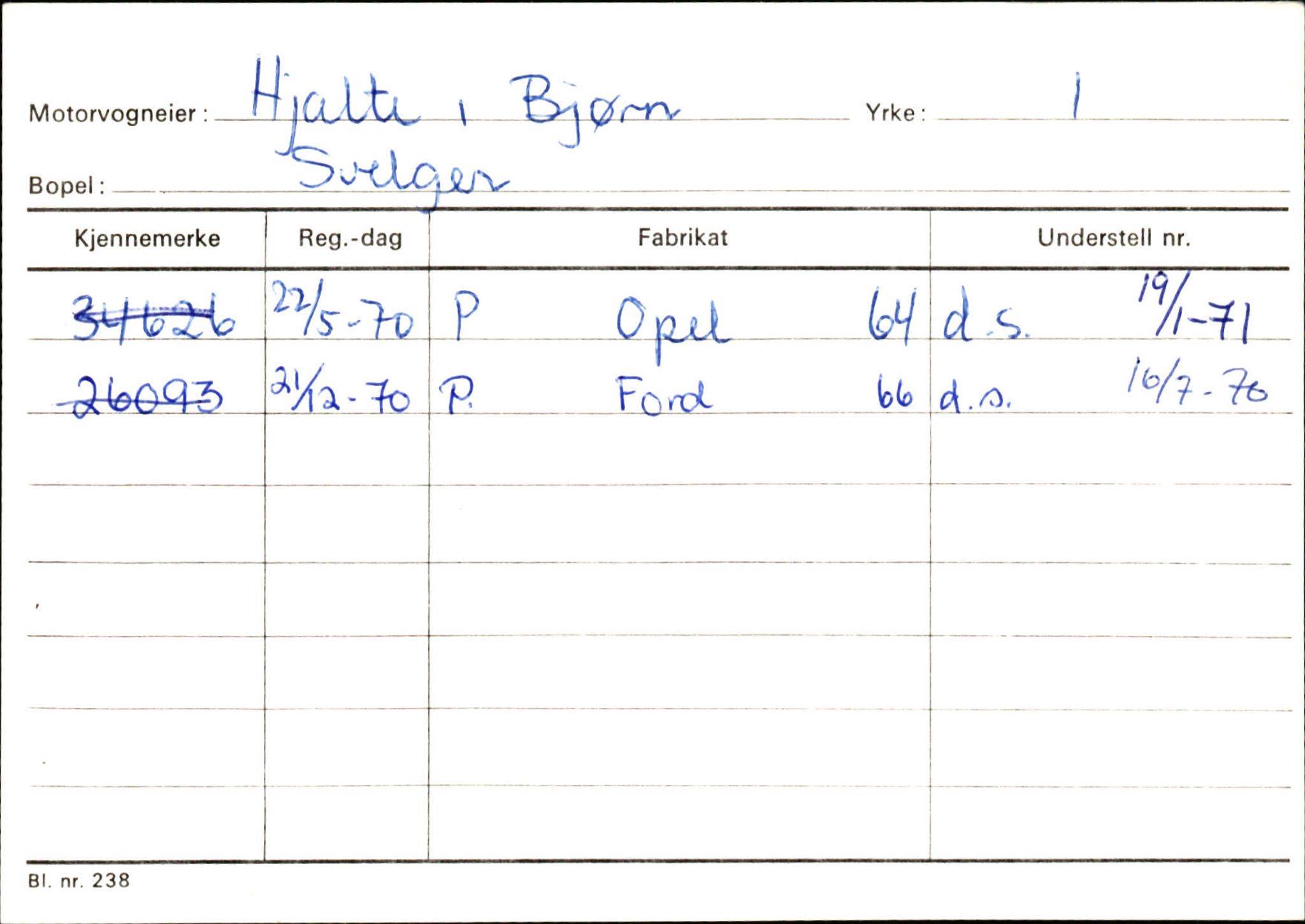 Statens vegvesen, Sogn og Fjordane vegkontor, AV/SAB-A-5301/4/F/L0133: Eigarregister Bremanger A-Å. Gaular A-H, 1945-1975, p. 855