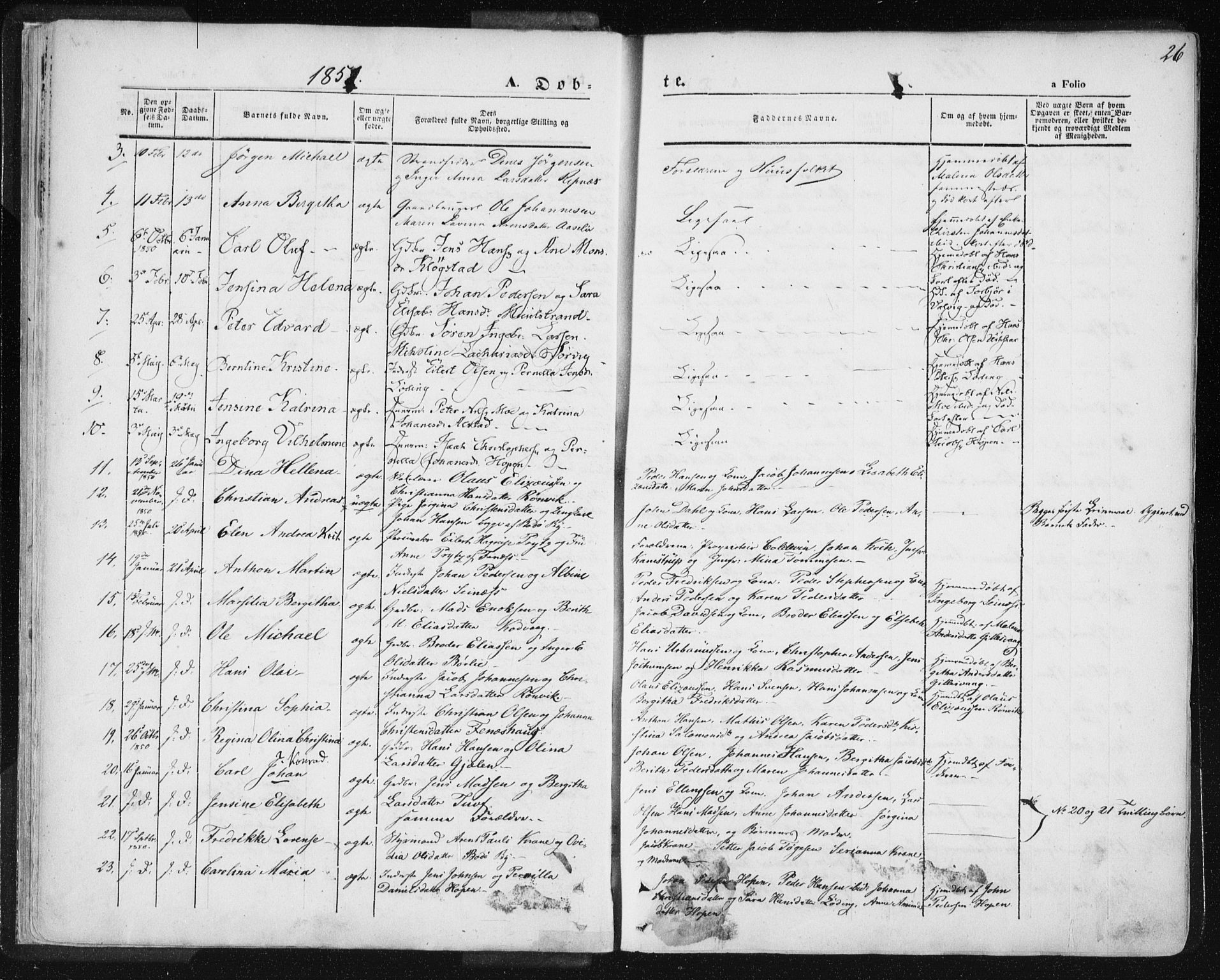 Ministerialprotokoller, klokkerbøker og fødselsregistre - Nordland, SAT/A-1459/801/L0007: Parish register (official) no. 801A07, 1845-1863, p. 26