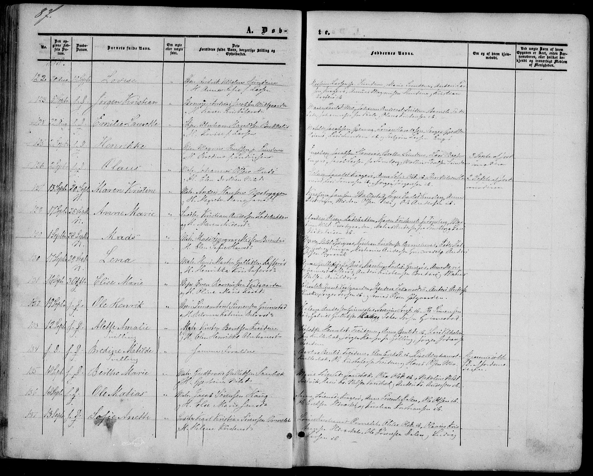 Nøtterøy kirkebøker, AV/SAKO-A-354/F/Fa/L0006: Parish register (official) no. I 6, 1852-1864, p. 87