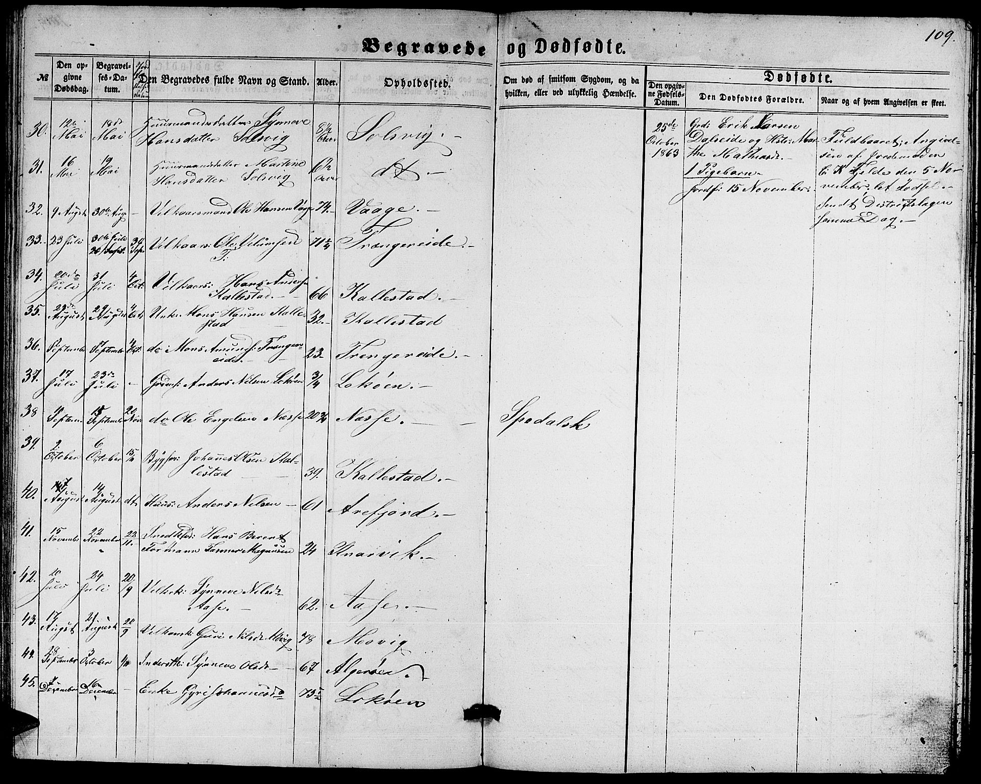 Fjell sokneprestembete, SAB/A-75301/H/Hab: Parish register (copy) no. A 1, 1861-1870, p. 109