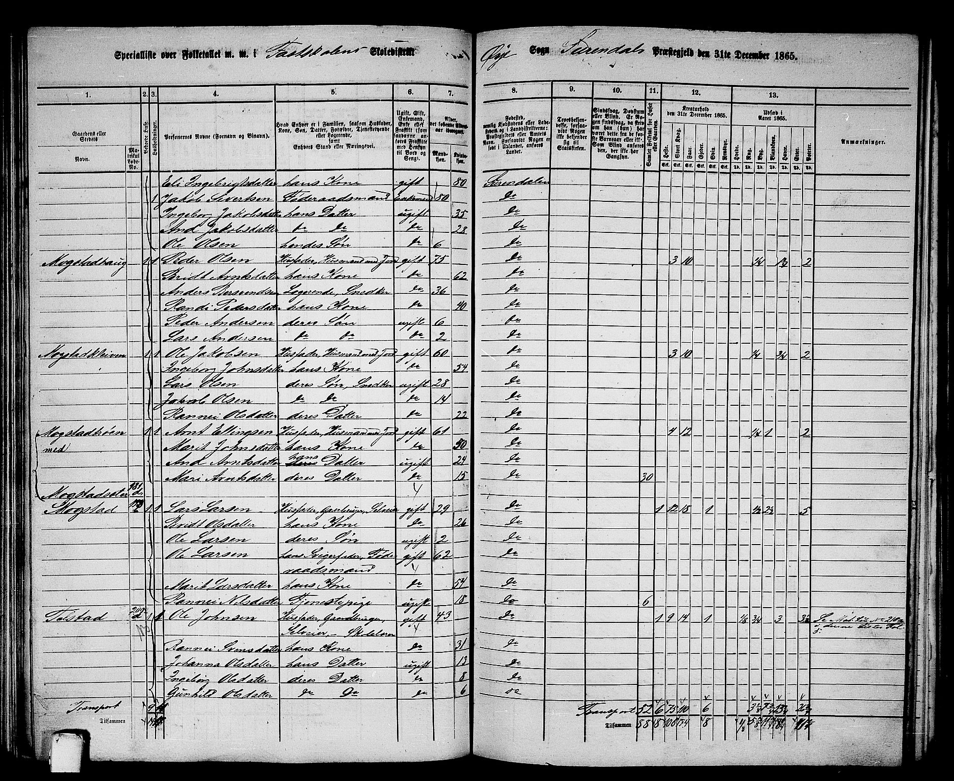 RA, 1865 census for Surnadal, 1865, p. 112