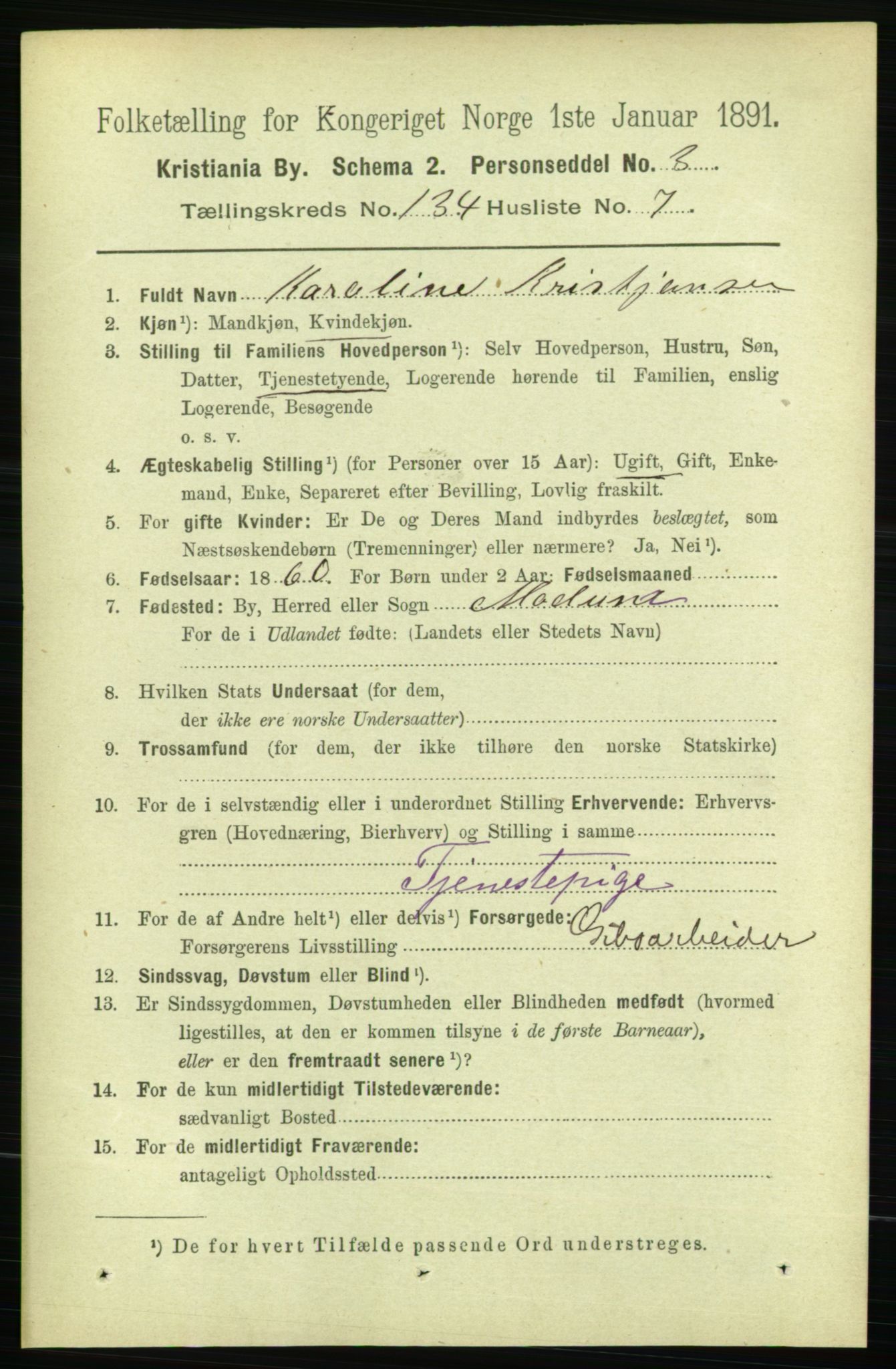 RA, 1891 census for 0301 Kristiania, 1891, p. 73641