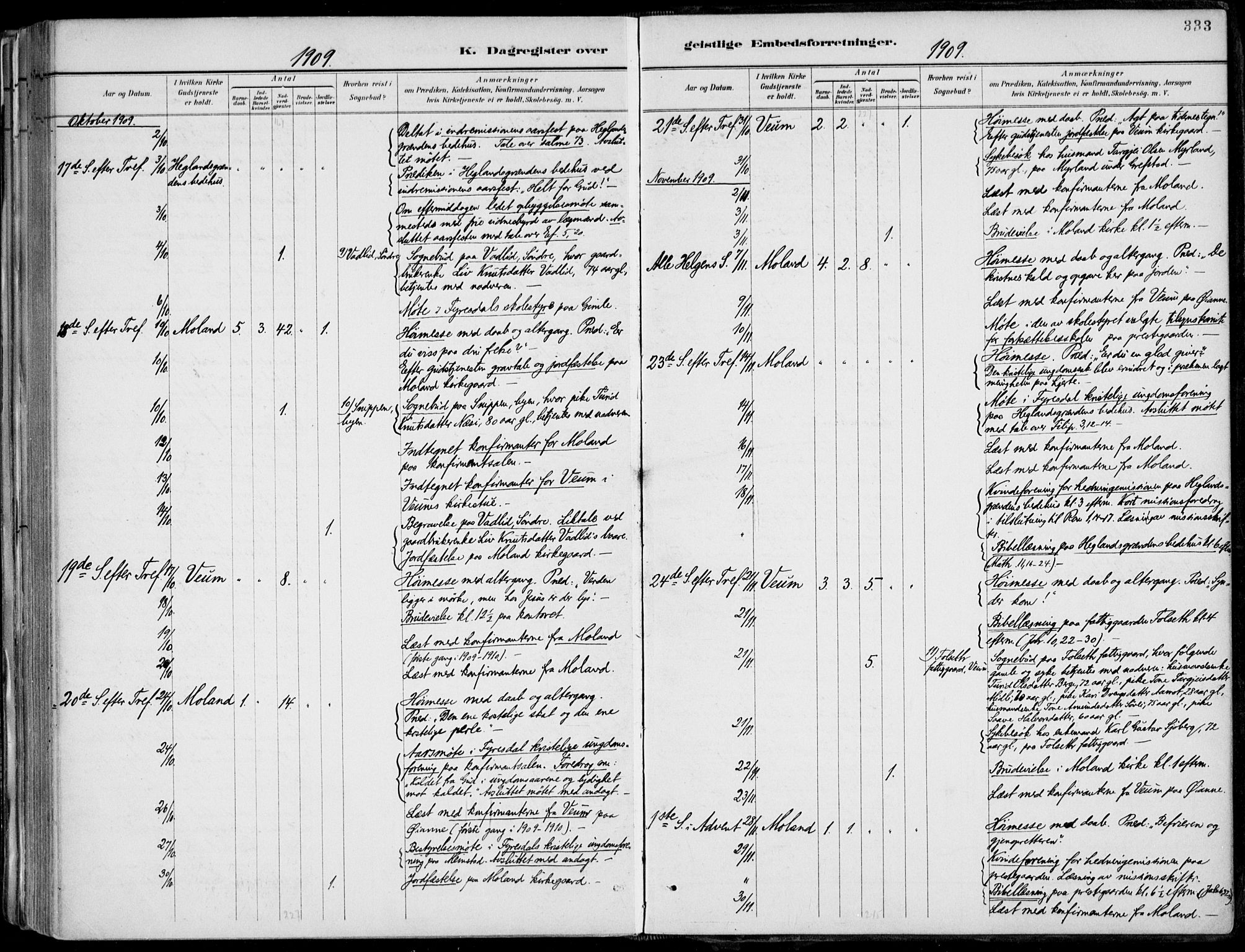 Fyresdal kirkebøker, AV/SAKO-A-263/F/Fa/L0007: Parish register (official) no. I 7, 1887-1914, p. 333