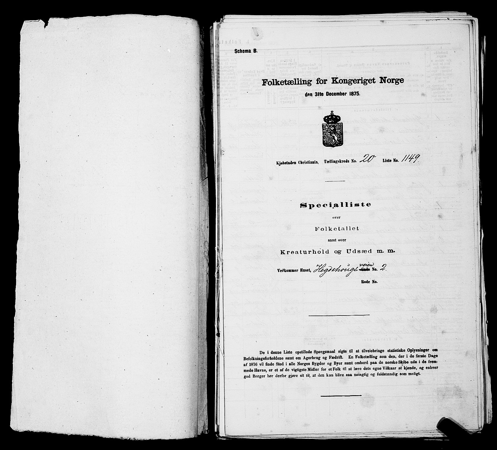 RA, 1875 census for 0301 Kristiania, 1875, p. 3599