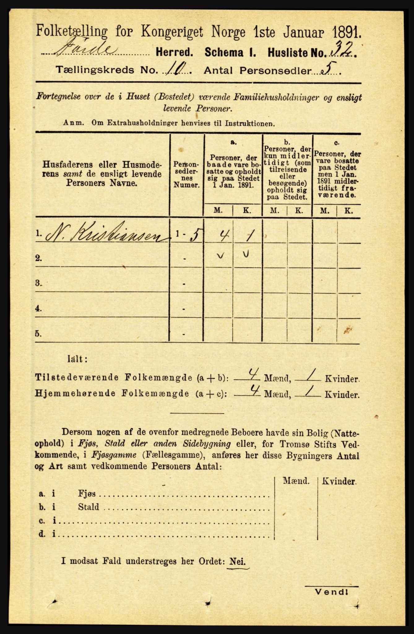 RA, 1891 census for 1432 Førde, 1891, p. 3642