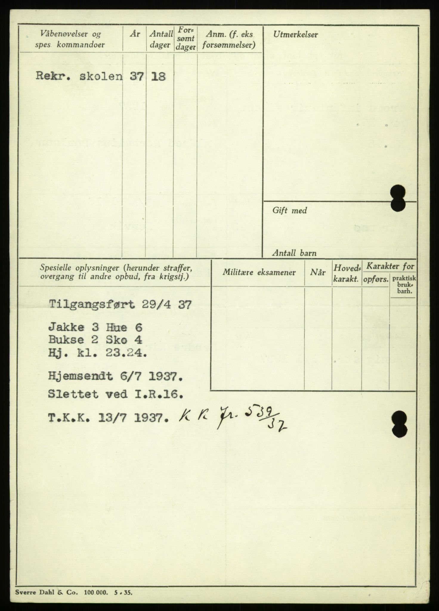 Forsvaret, Troms infanteriregiment nr. 16, AV/RA-RAFA-3146/P/Pa/L0021: Rulleblad for regimentets menige mannskaper, årsklasse 1937, 1937, p. 982