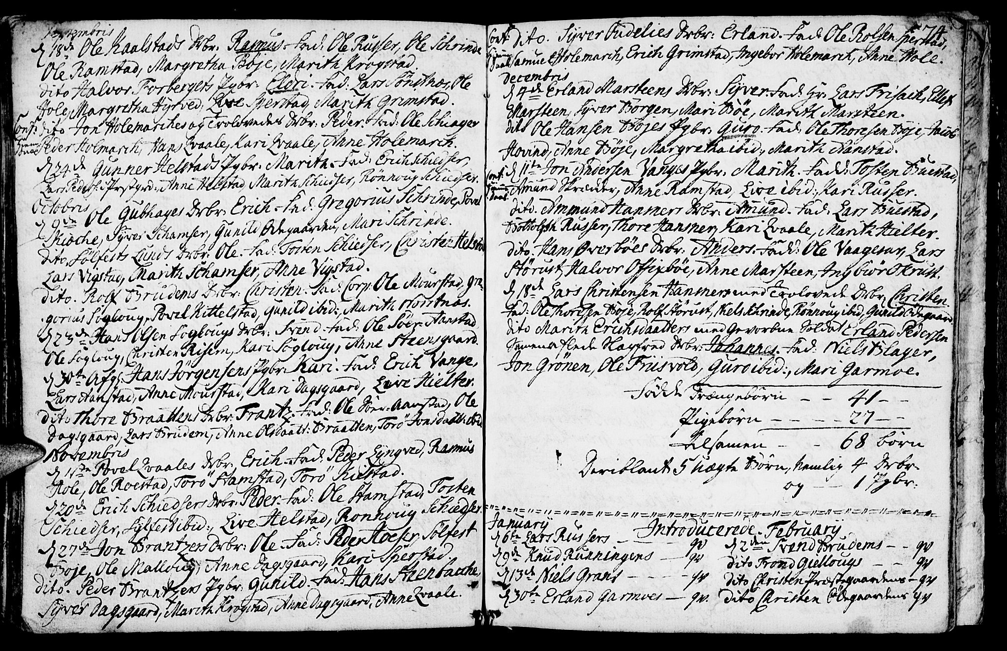 Lom prestekontor, AV/SAH-PREST-070/K/L0001: Parish register (official) no. 1, 1733-1748, p. 74