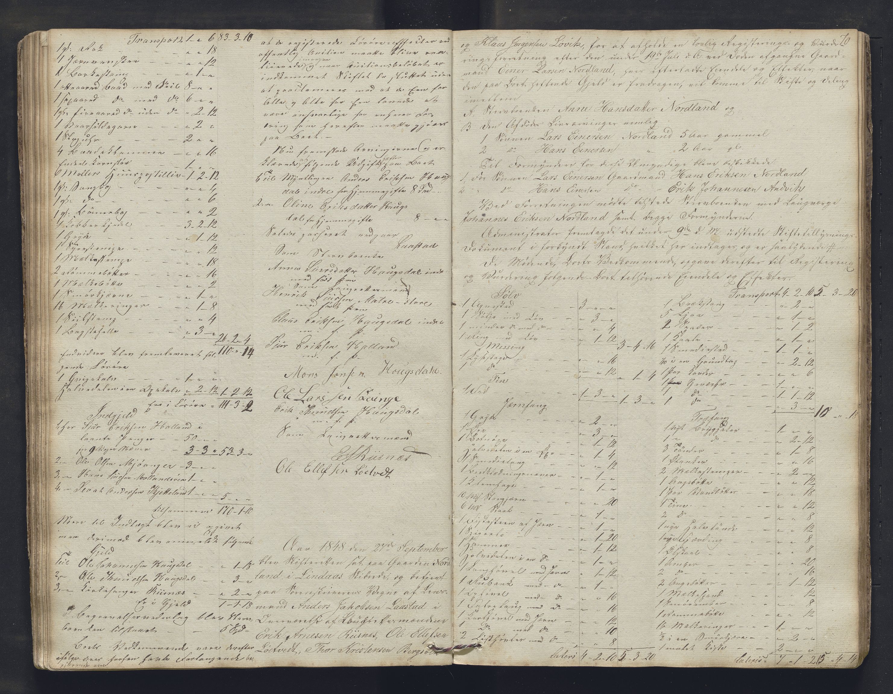 Nordhordland sorenskrivar, AV/SAB-A-2901/1/H/Hb/L0015: Registreringsprotokollar, 1846-1850, p. 70