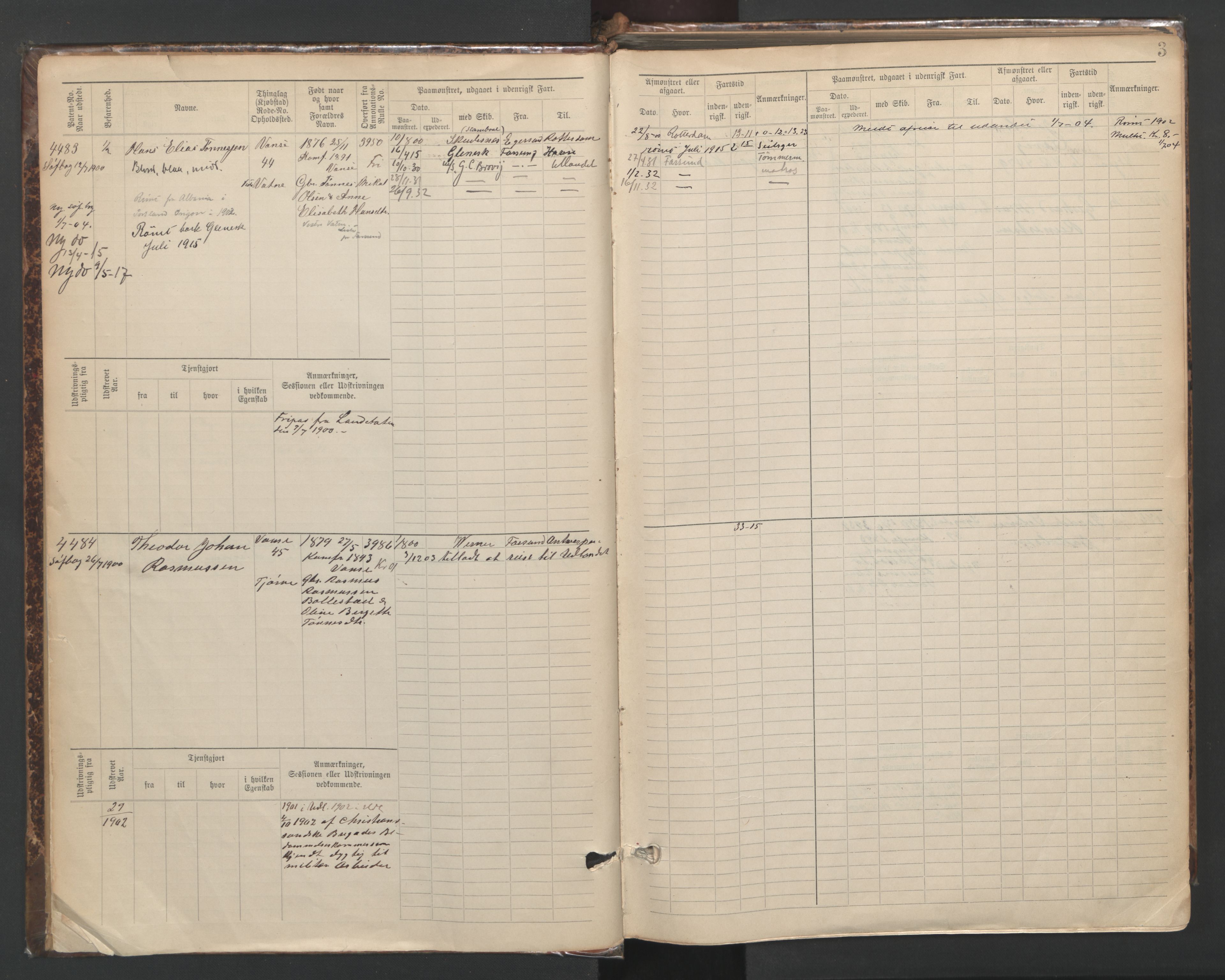 Farsund mønstringskrets, AV/SAK-2031-0017/F/Fb/L0007: Hovedrulle nr 4479-5256, M-10, 1900-1948, p. 5