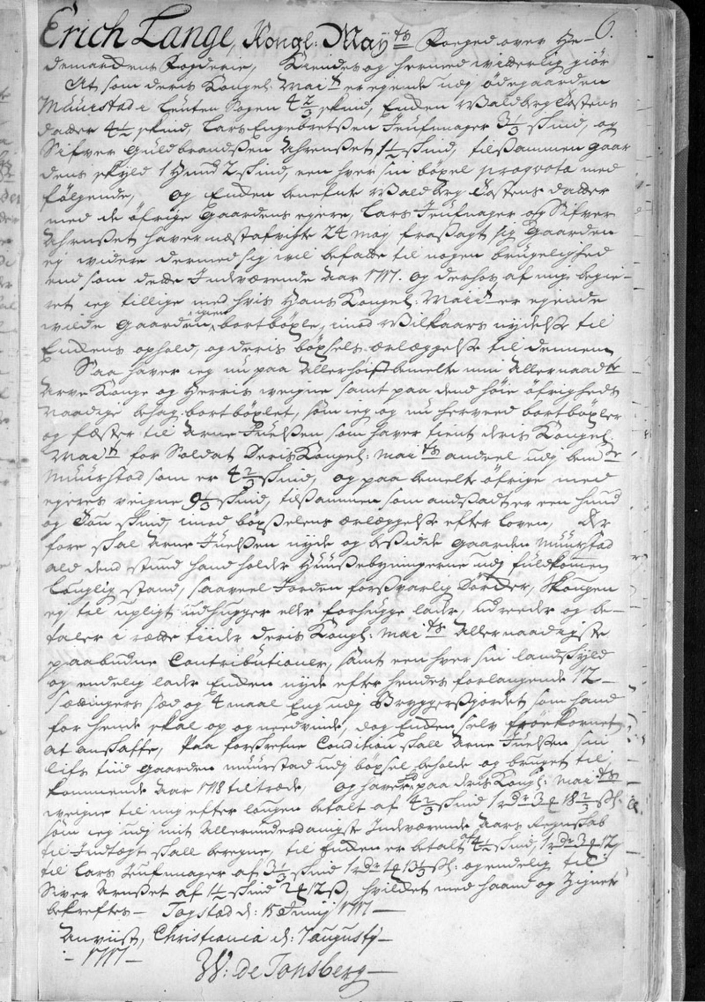 Hedemarken fogderi, AV/SAH-FOGDH-001/F/Fb/Fba/L0001: Bygselprotokoll, 1711-1797, p. 6a