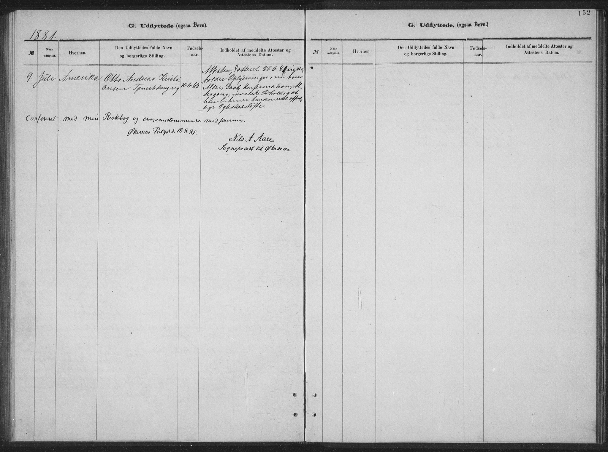 Ministerialprotokoller, klokkerbøker og fødselsregistre - Nordland, AV/SAT-A-1459/894/L1359: Parish register (copy) no. 894C02, 1877-1884, p. 152