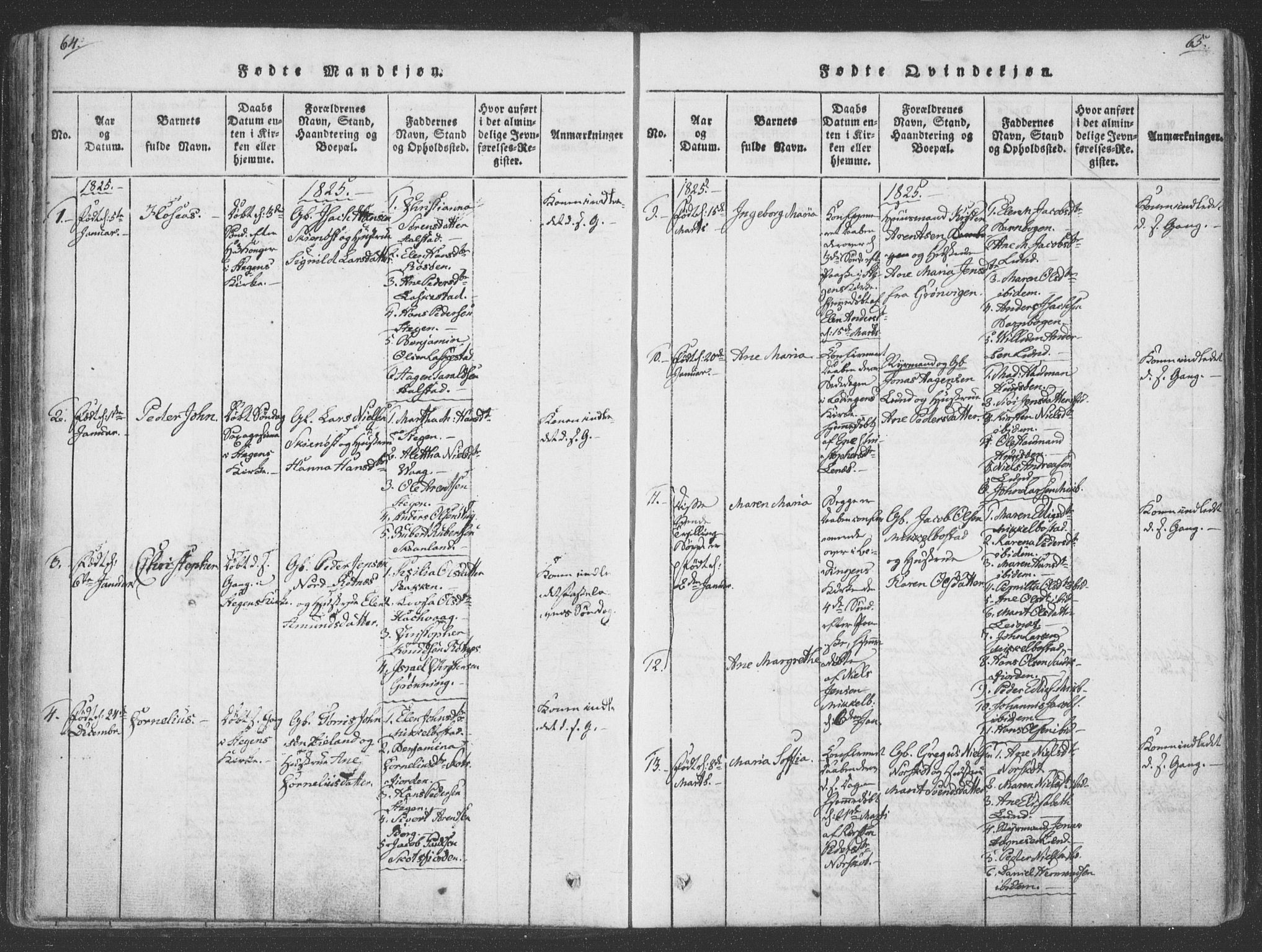 Ministerialprotokoller, klokkerbøker og fødselsregistre - Nordland, AV/SAT-A-1459/855/L0798: Parish register (official) no. 855A06, 1821-1835, p. 64-65