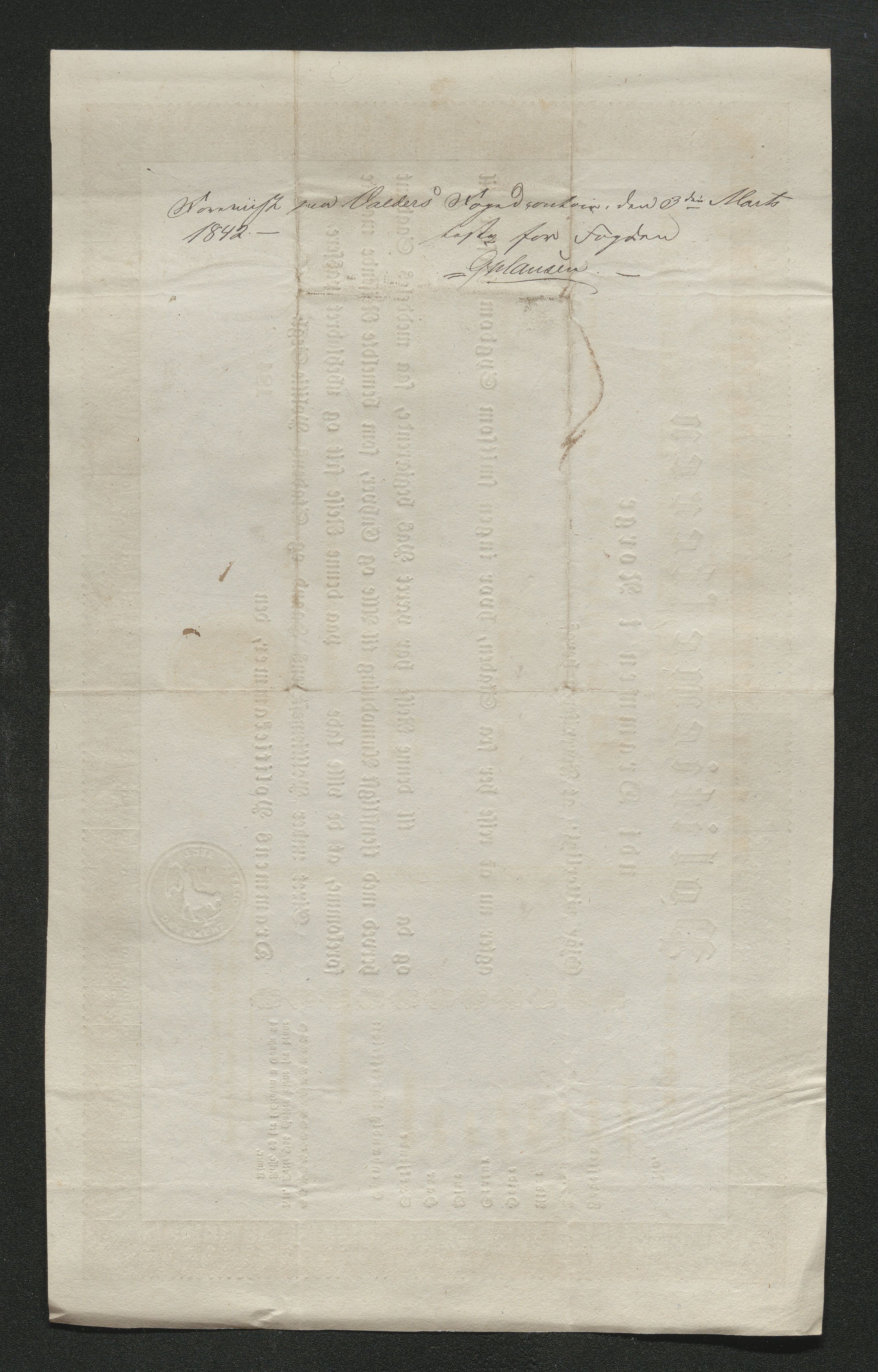 Drammen politikammer, AV/SAKO-A-623/I/Ia/Iab/L0006: Innleverte pass, 1841-1842, p. 431