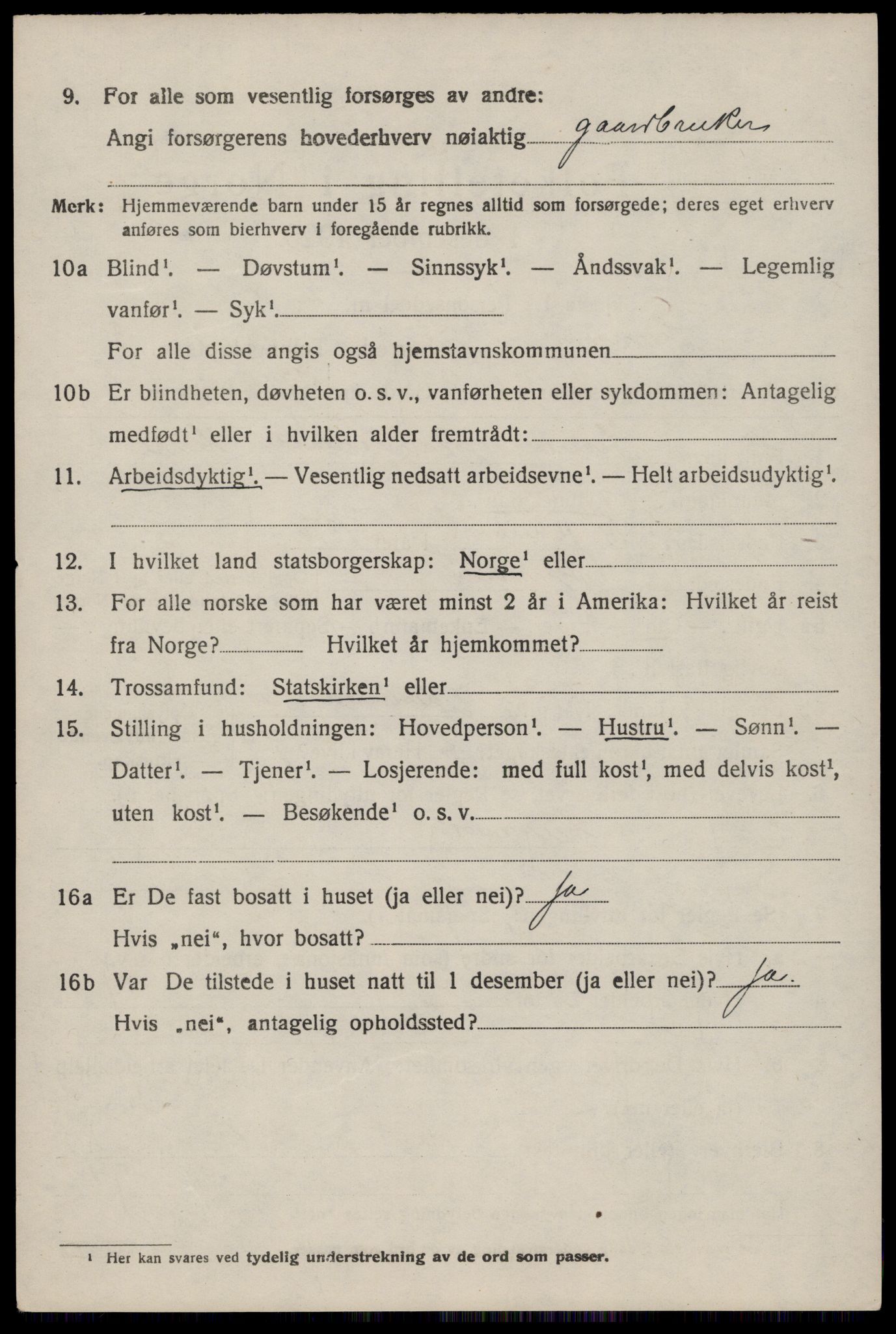 SAST, 1920 census for Sjernarøy, 1920, p. 881