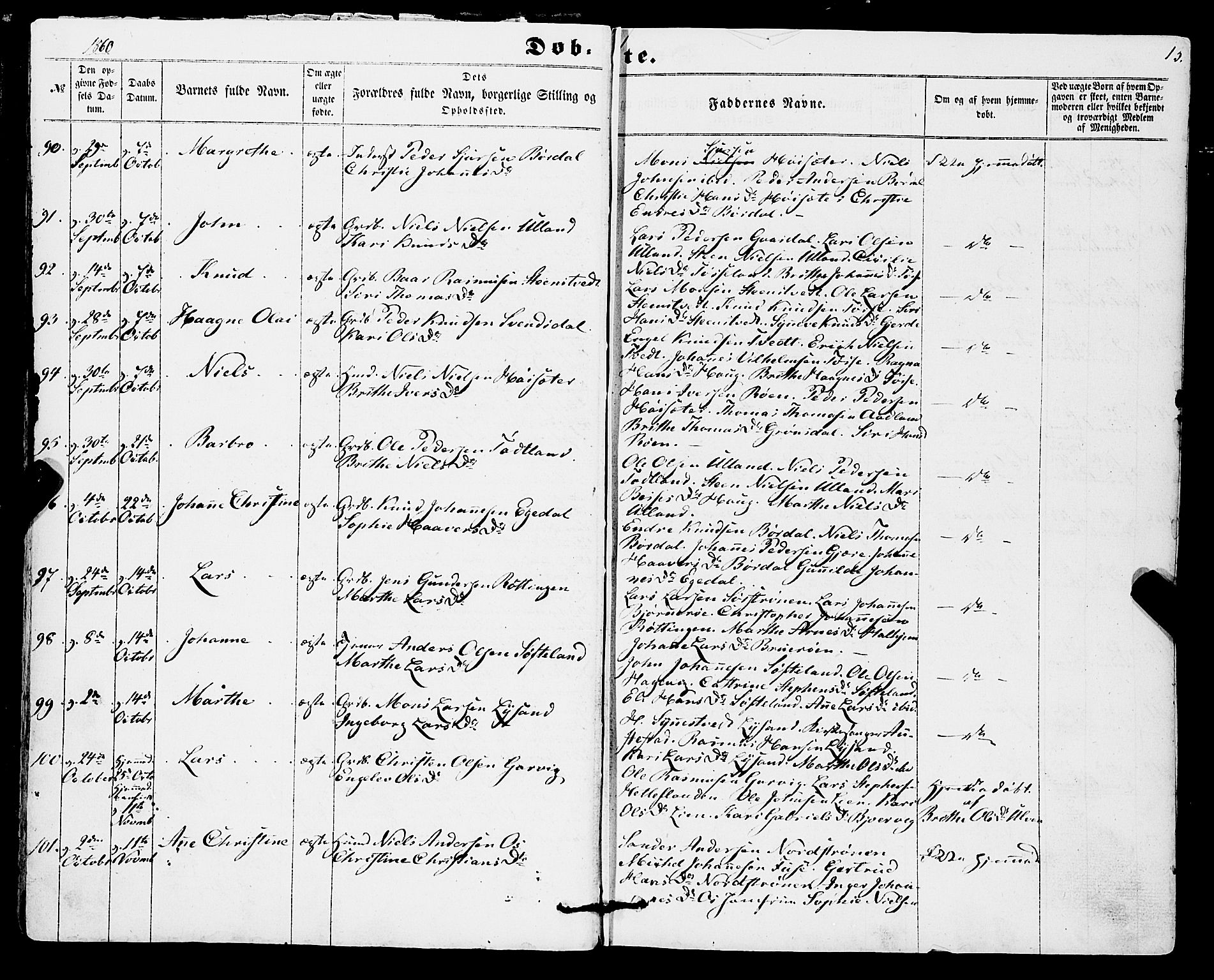 Os sokneprestembete, AV/SAB-A-99929: Parish register (official) no. A 17, 1860-1873, p. 13