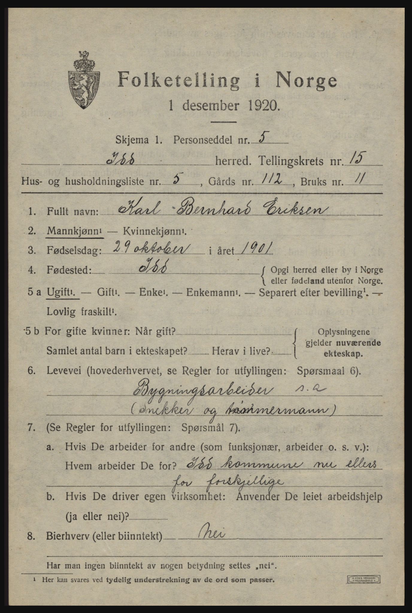 SAO, 1920 census for Idd, 1920, p. 13733