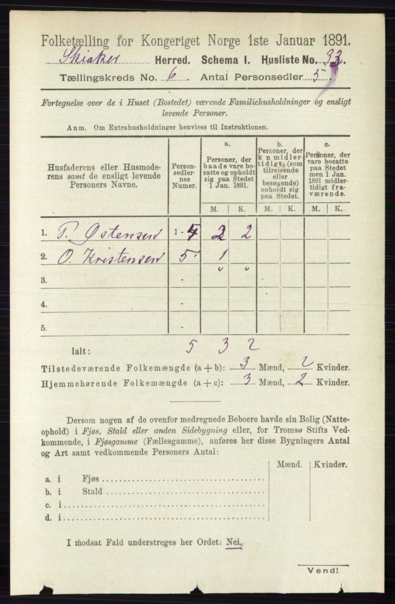 RA, 1891 census for 0513 Skjåk, 1891, p. 2014