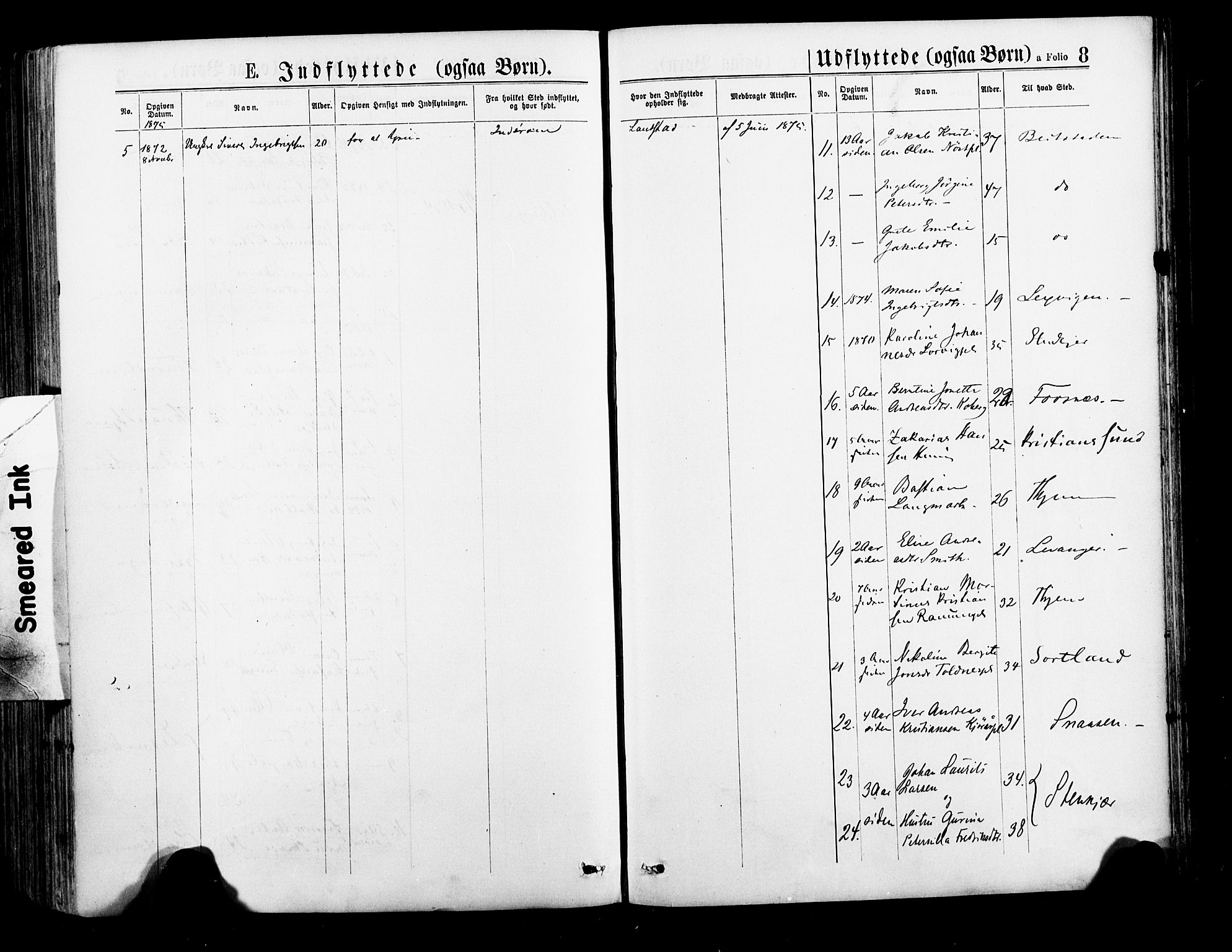 Ministerialprotokoller, klokkerbøker og fødselsregistre - Nord-Trøndelag, SAT/A-1458/735/L0348: Parish register (official) no. 735A09 /1, 1873-1883, p. 8