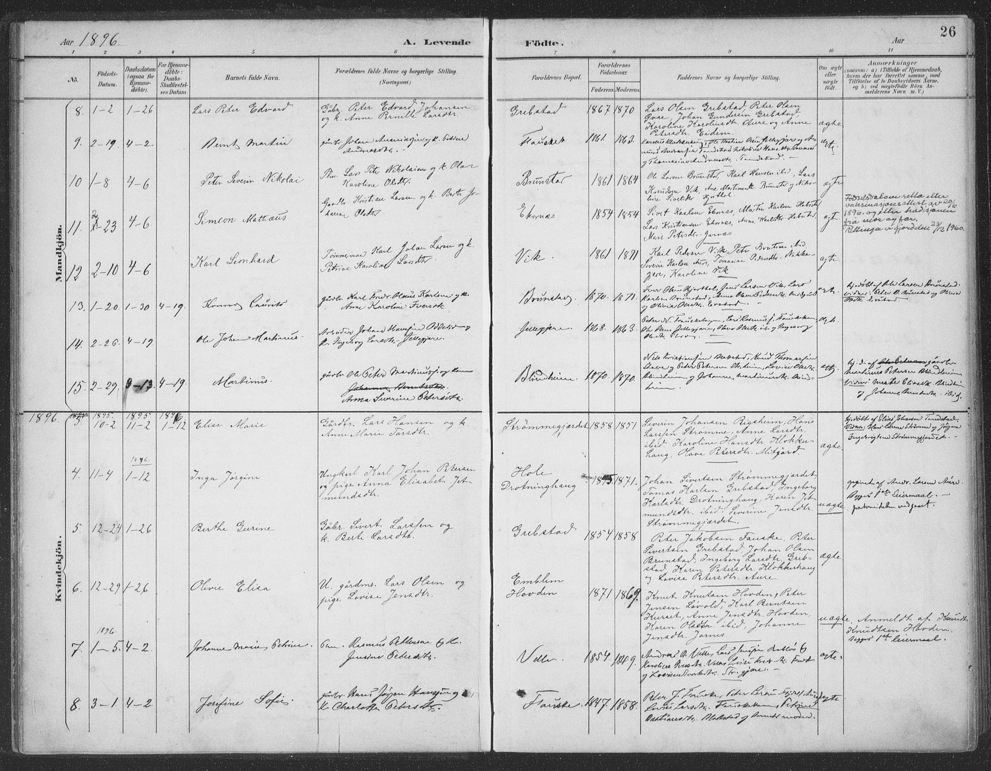 Ministerialprotokoller, klokkerbøker og fødselsregistre - Møre og Romsdal, SAT/A-1454/523/L0335: Parish register (official) no. 523A02, 1891-1911, p. 26