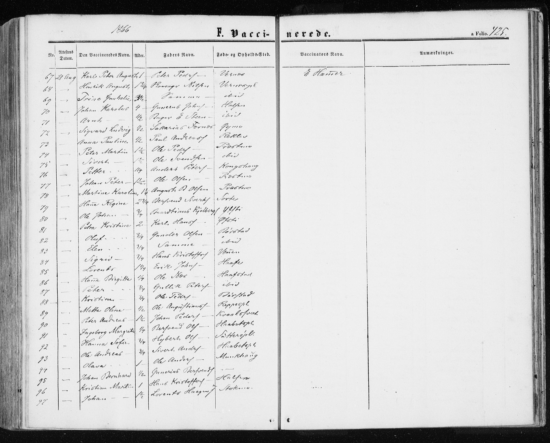 Ministerialprotokoller, klokkerbøker og fødselsregistre - Nord-Trøndelag, AV/SAT-A-1458/709/L0075: Parish register (official) no. 709A15, 1859-1870, p. 425