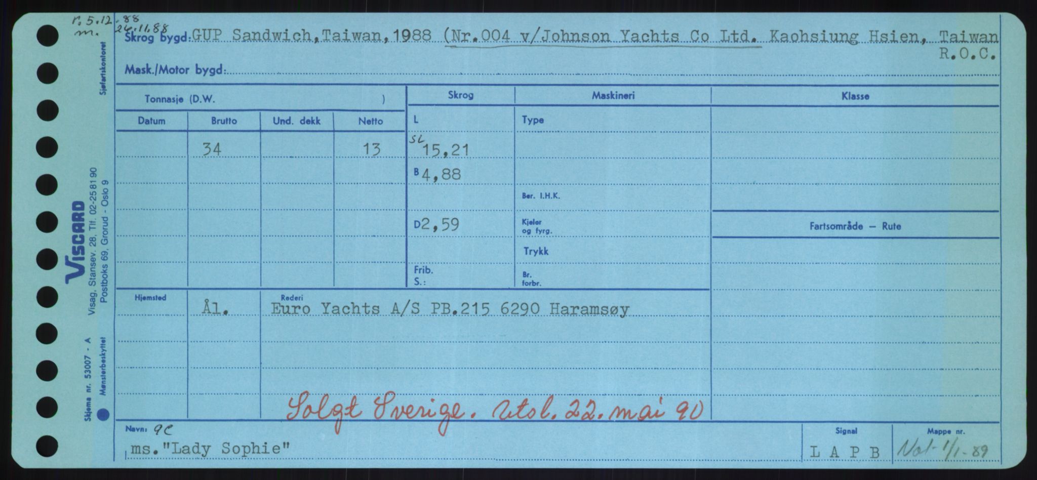 Sjøfartsdirektoratet med forløpere, Skipsmålingen, RA/S-1627/H/Hd/L0022: Fartøy, L-Lia, p. 53