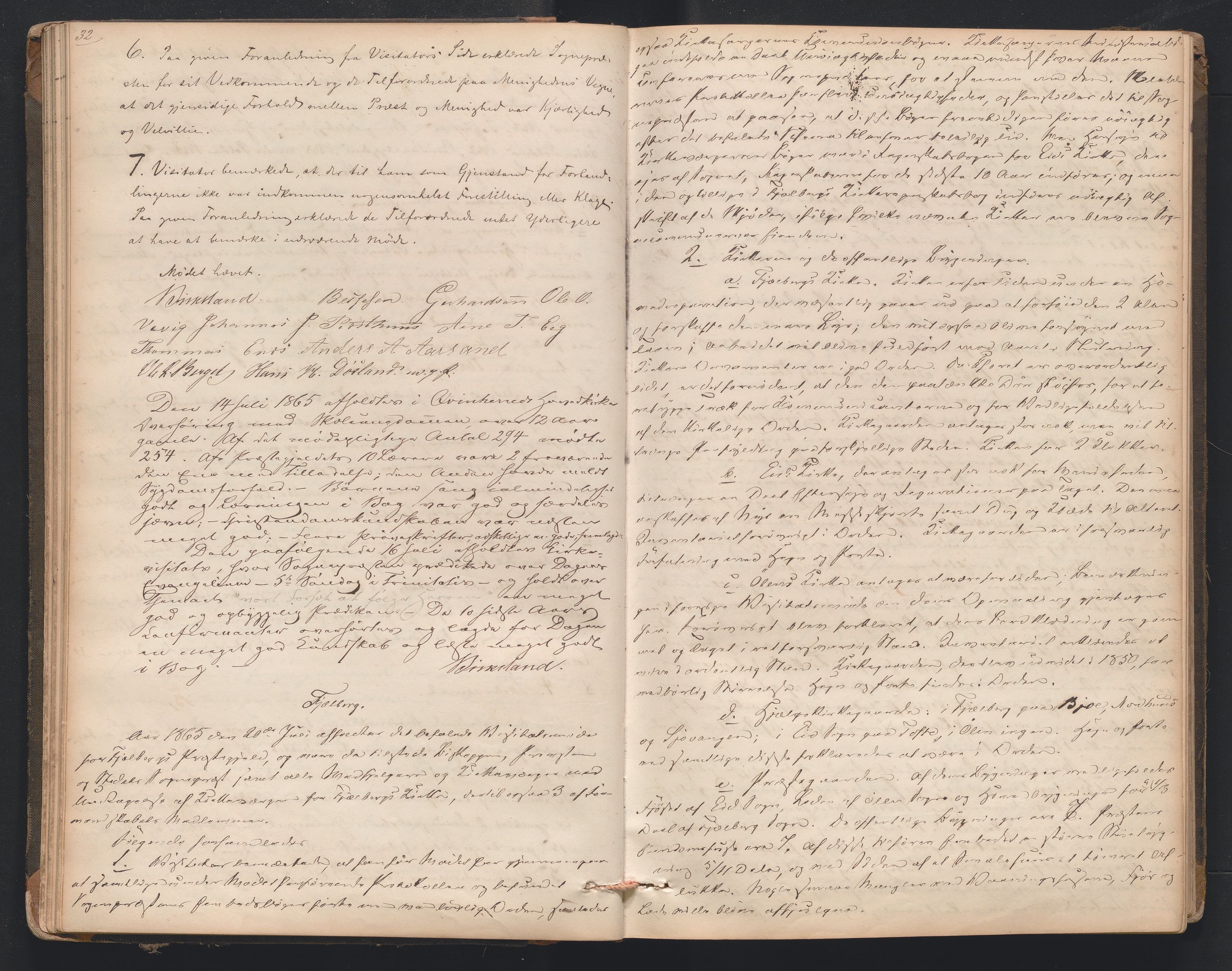 Nordre Sunnhordland prosti, AV/SAB-A-99912/F/L0001: Visitasprotokoll , 1860-1959, p. 32