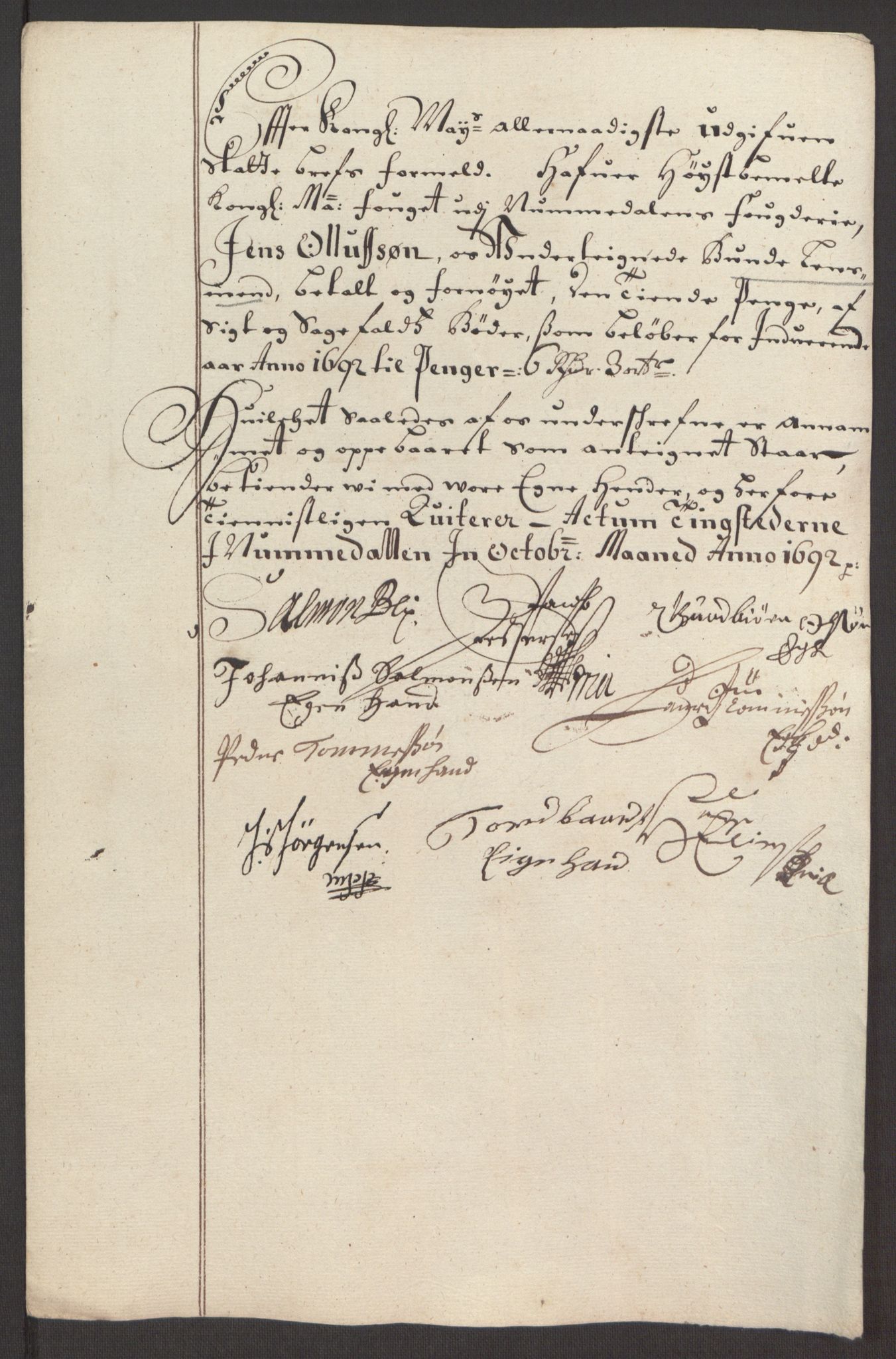 Rentekammeret inntil 1814, Reviderte regnskaper, Fogderegnskap, AV/RA-EA-4092/R64/L4424: Fogderegnskap Namdal, 1692-1695, p. 145