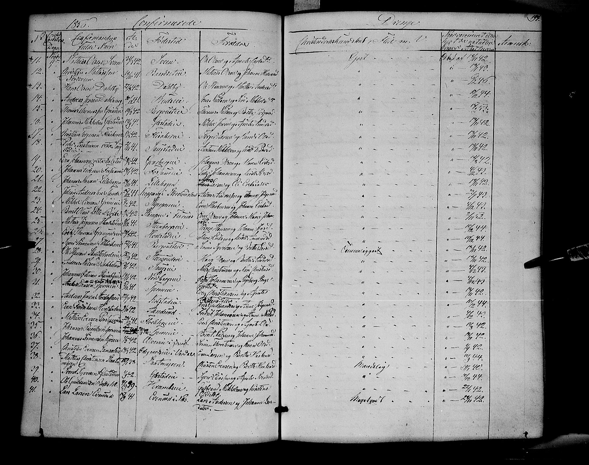 Ringsaker prestekontor, SAH/PREST-014/K/Ka/L0009: Parish register (official) no. 9, 1850-1860, p. 194
