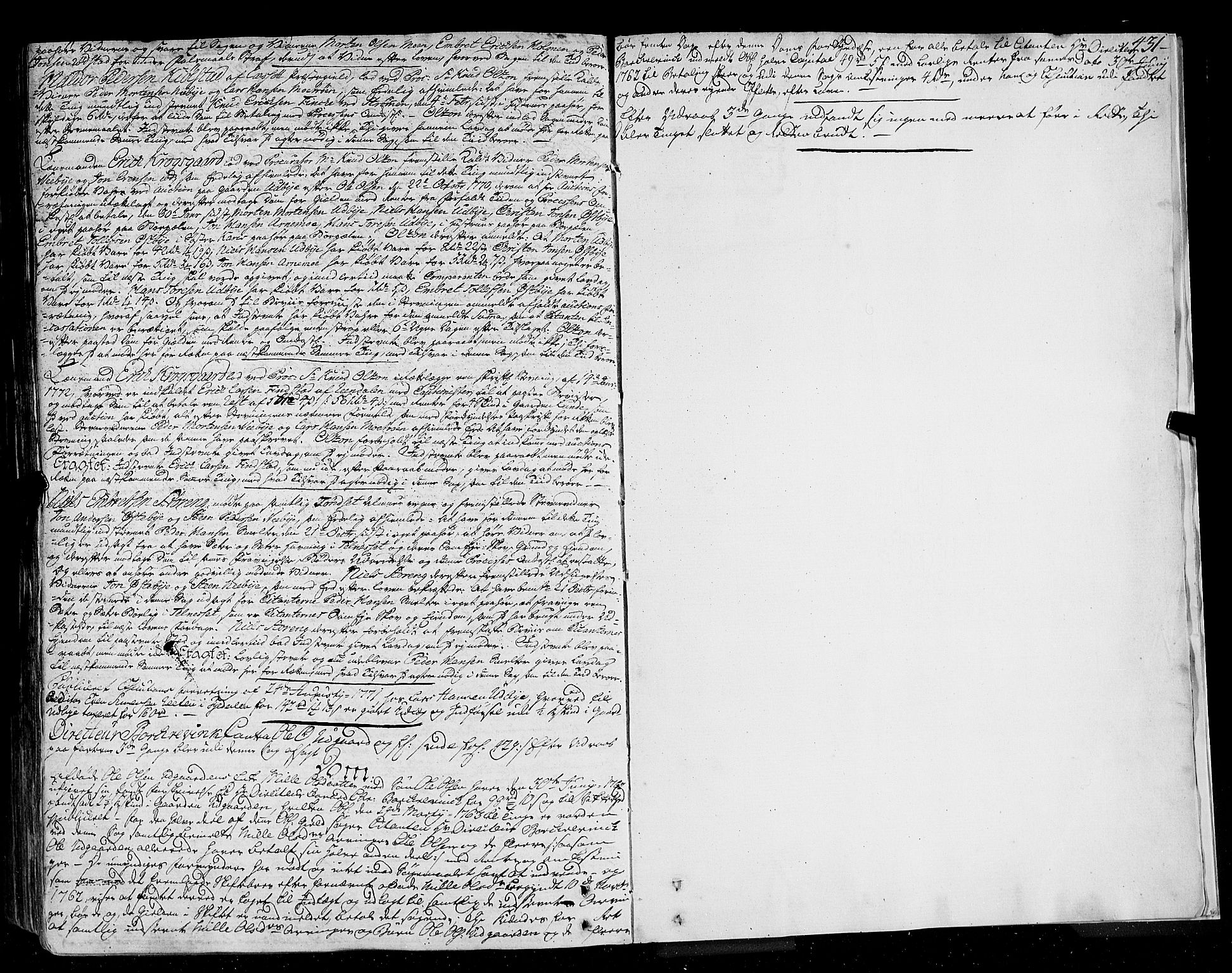 Østerdalen sorenskriveri, SAH/TING-032/G/Gb/L0002: Tingbok, 1768-1772, p. 430b-431a
