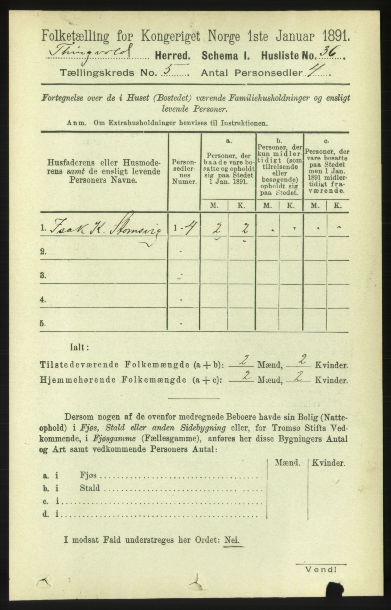 RA, 1891 census for 1560 Tingvoll, 1891, p. 2041