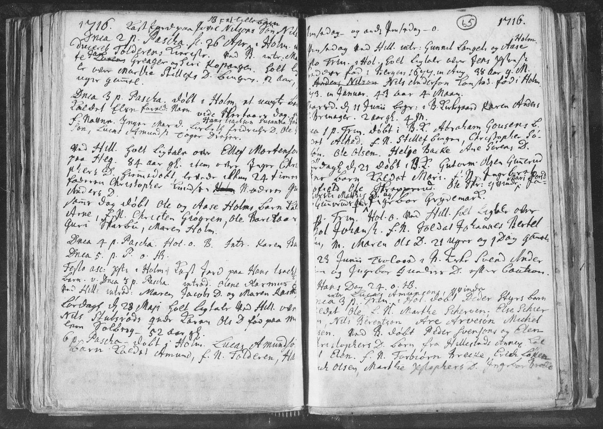 Botne kirkebøker, AV/SAKO-A-340/F/Fa/L0001b: Parish register (official) no. I 1B, 1707-1722, p. 65