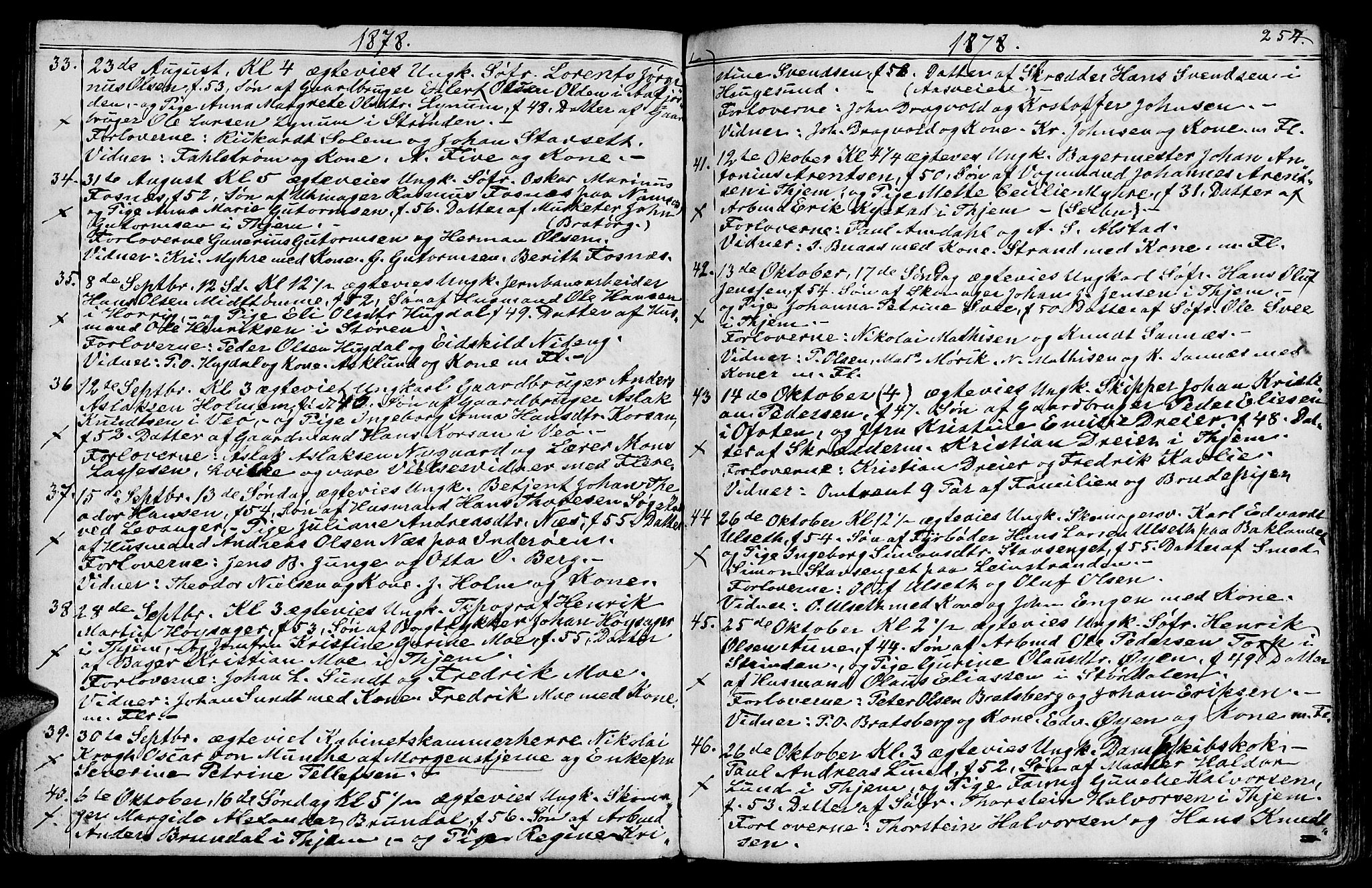 Ministerialprotokoller, klokkerbøker og fødselsregistre - Sør-Trøndelag, SAT/A-1456/602/L0142: Parish register (copy) no. 602C10, 1872-1894, p. 254