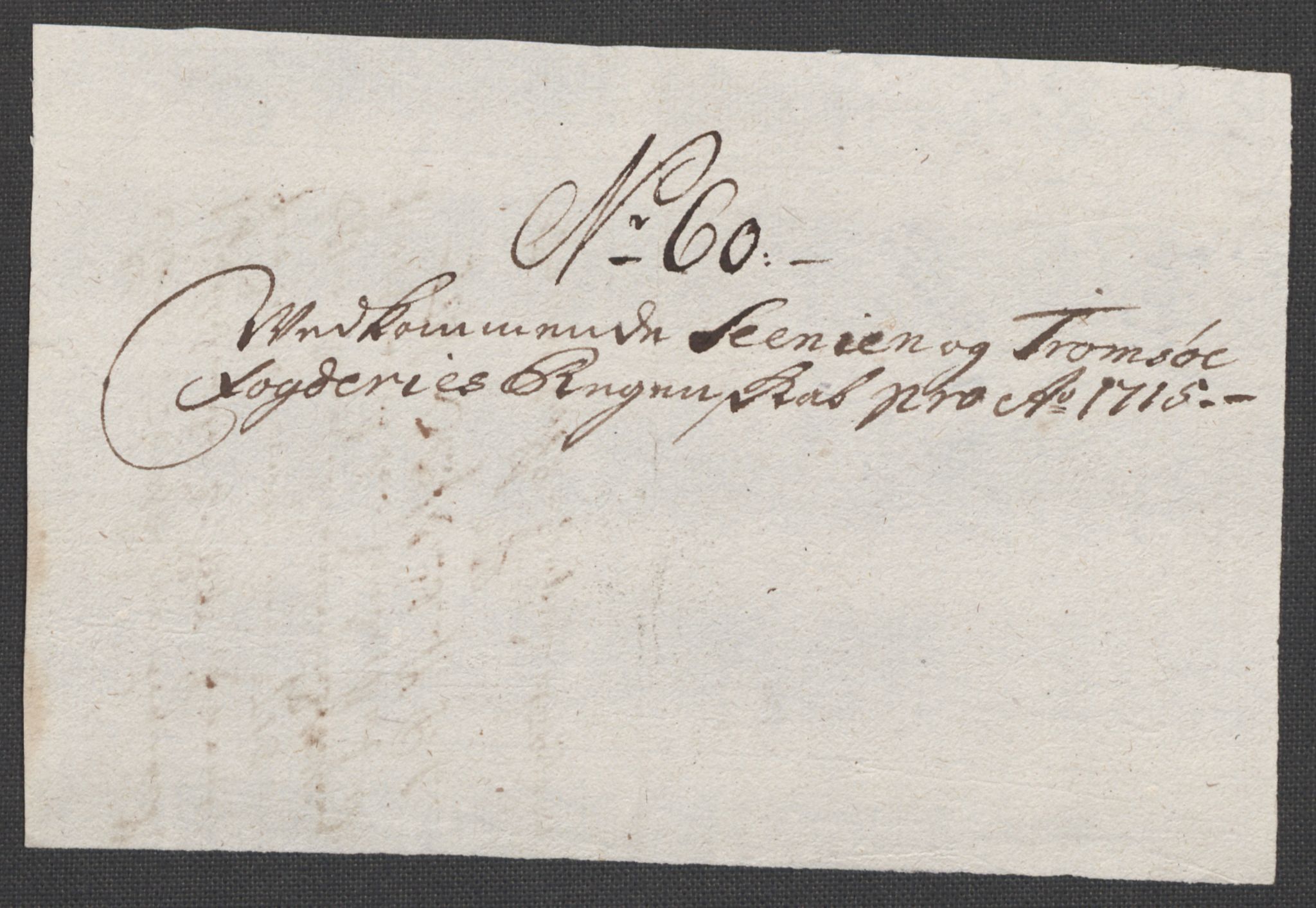 Rentekammeret inntil 1814, Reviderte regnskaper, Fogderegnskap, AV/RA-EA-4092/R68/L4761: Fogderegnskap Senja og Troms, 1715, p. 277