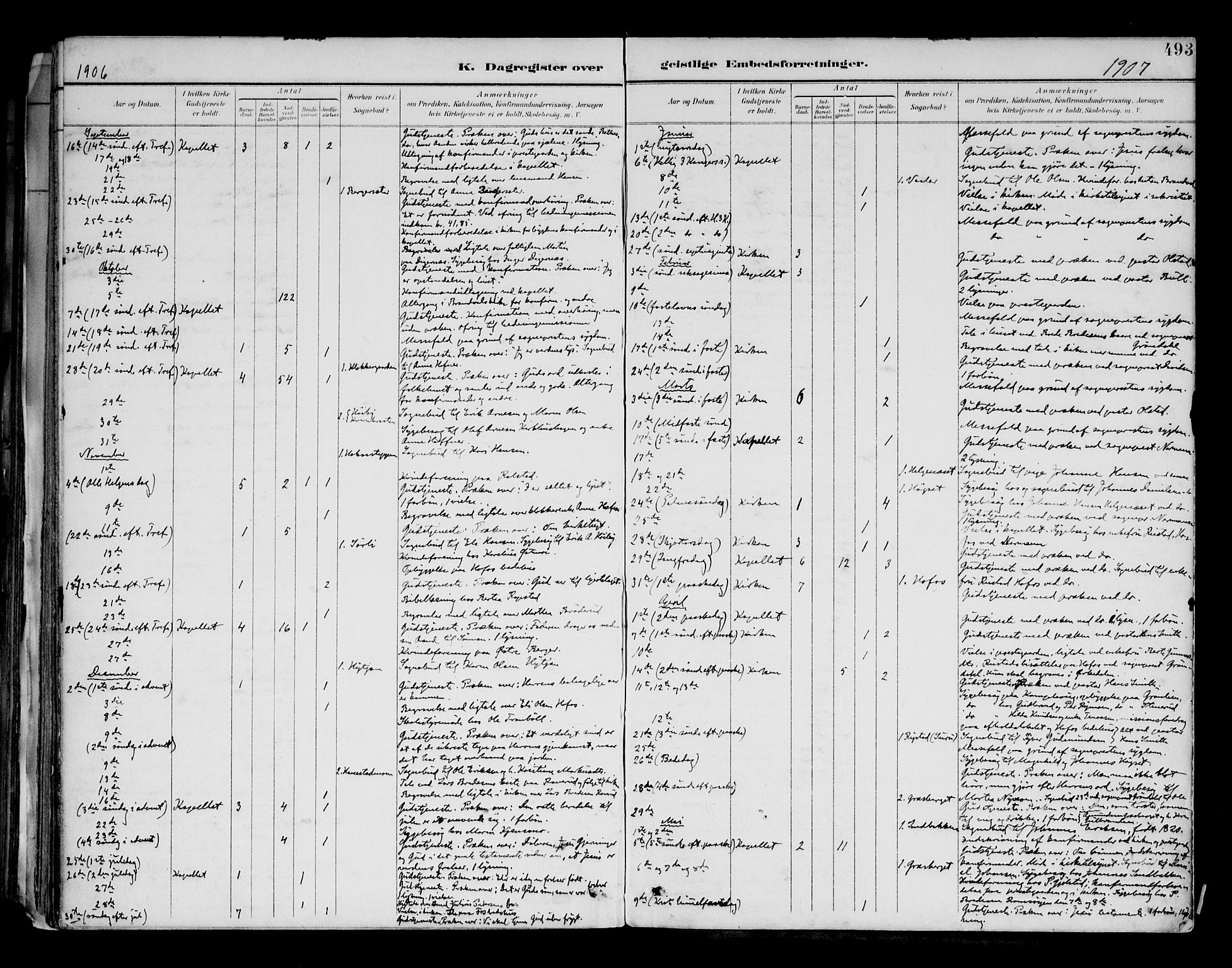 Brandval prestekontor, AV/SAH-PREST-034/H/Ha/Haa/L0003: Parish register (official) no. 3, 1894-1909, p. 493