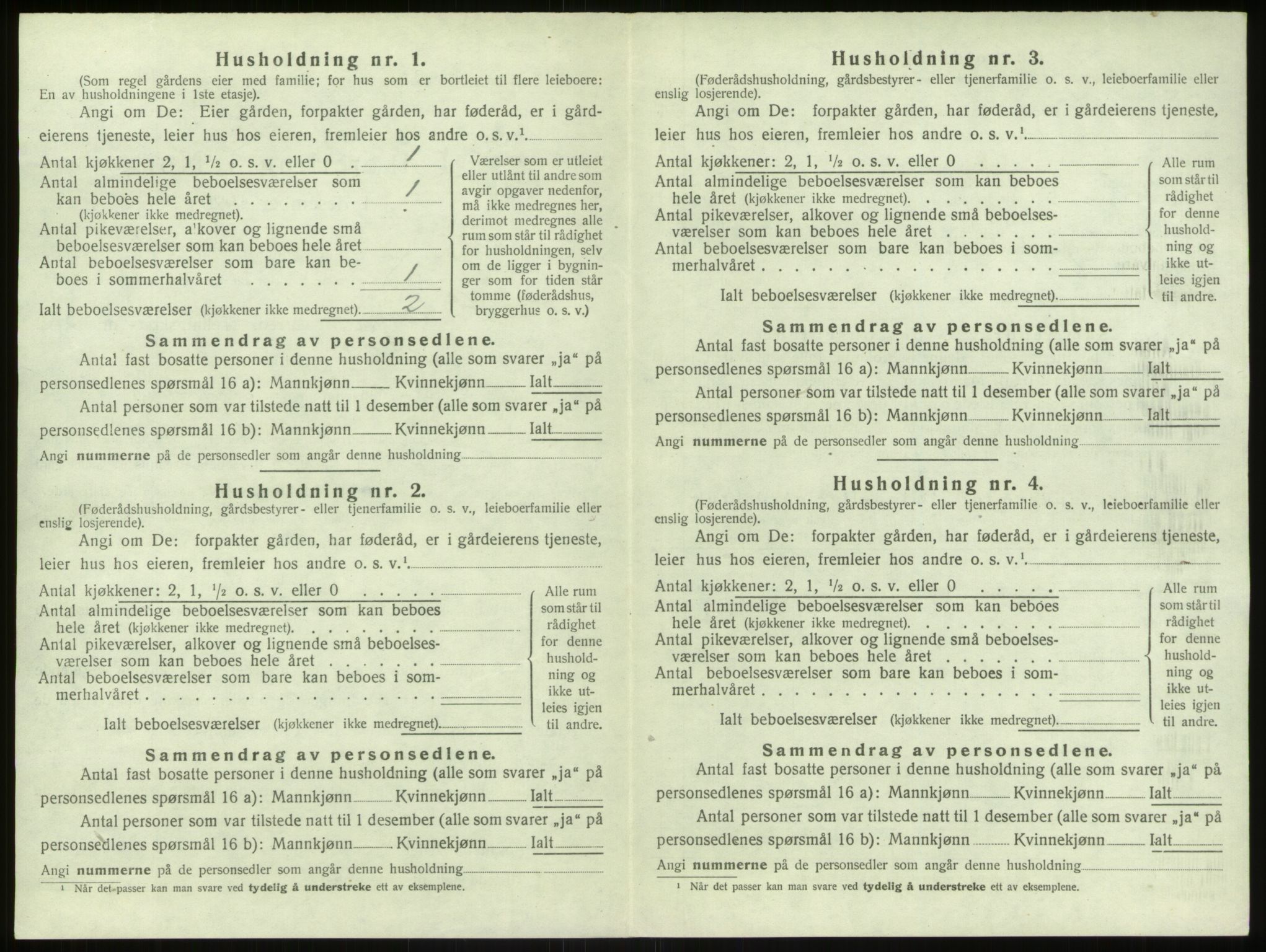 SAB, 1920 census for Hosanger, 1920, p. 312