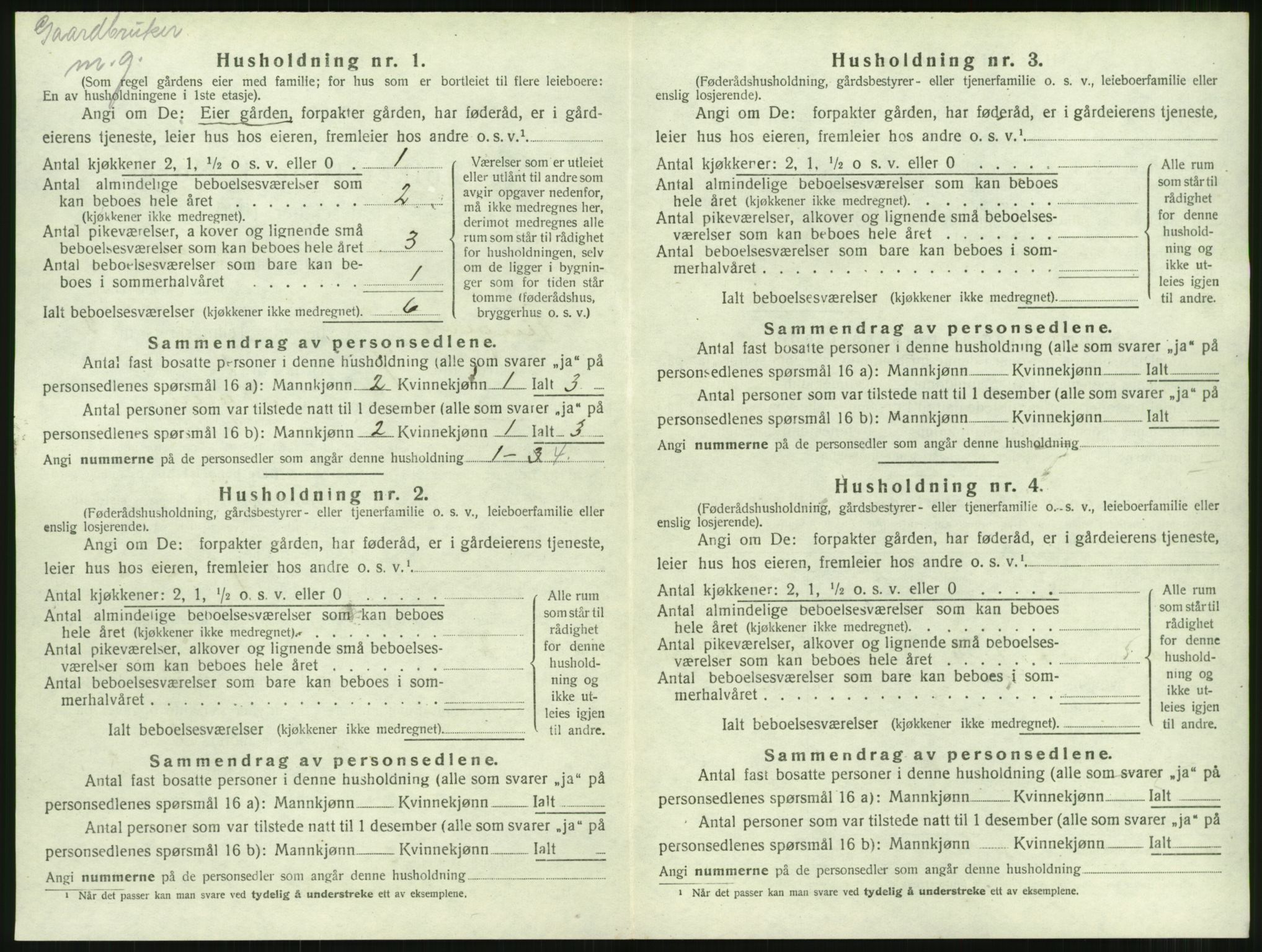 SAT, 1920 census for Tingvoll, 1920, p. 141