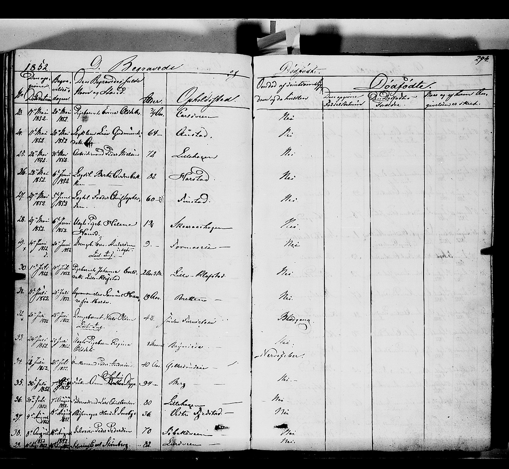 Romedal prestekontor, AV/SAH-PREST-004/K/L0004: Parish register (official) no. 4, 1847-1861, p. 294