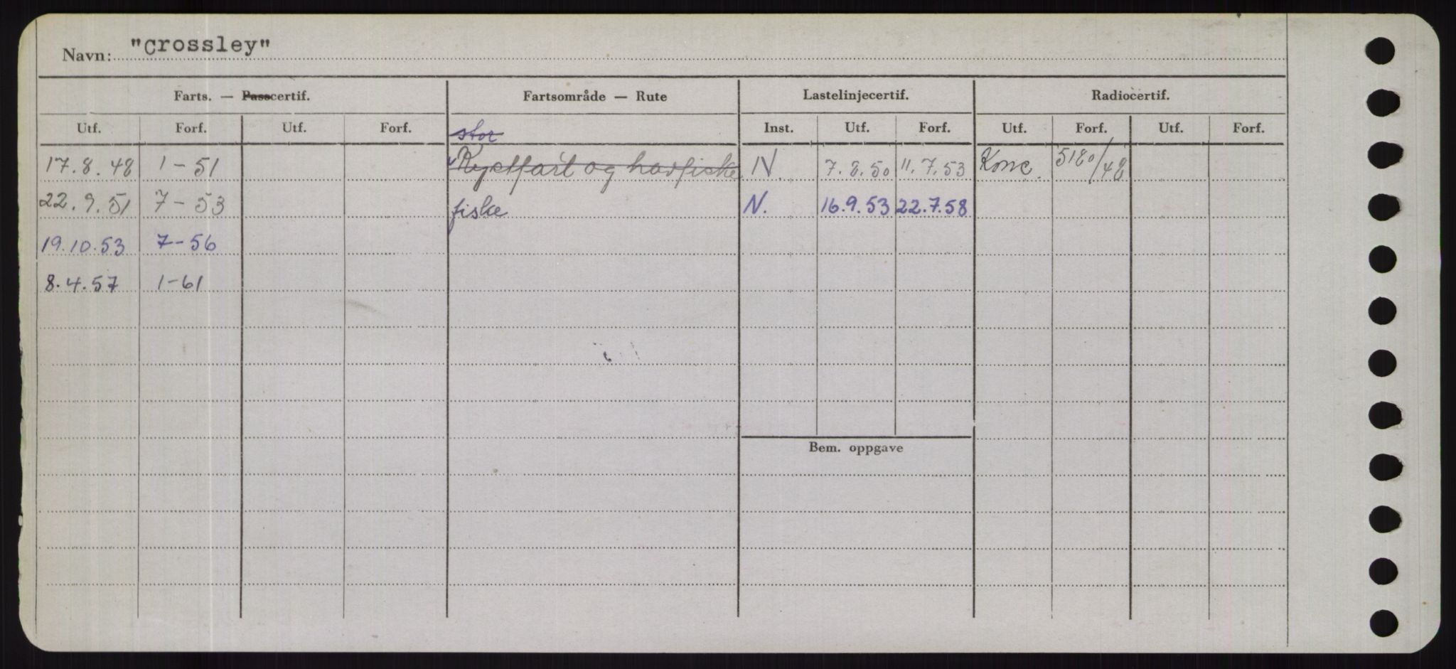 Sjøfartsdirektoratet med forløpere, Skipsmålingen, RA/S-1627/H/Hd/L0008: Fartøy, C-D, p. 266