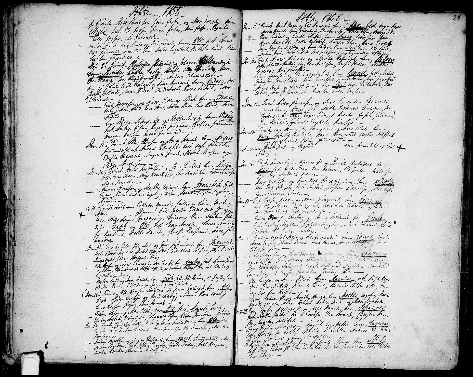 Rakkestad prestekontor Kirkebøker, SAO/A-2008/F/Fa/L0003: Parish register (official) no. I 3, 1752-1777, p. 24