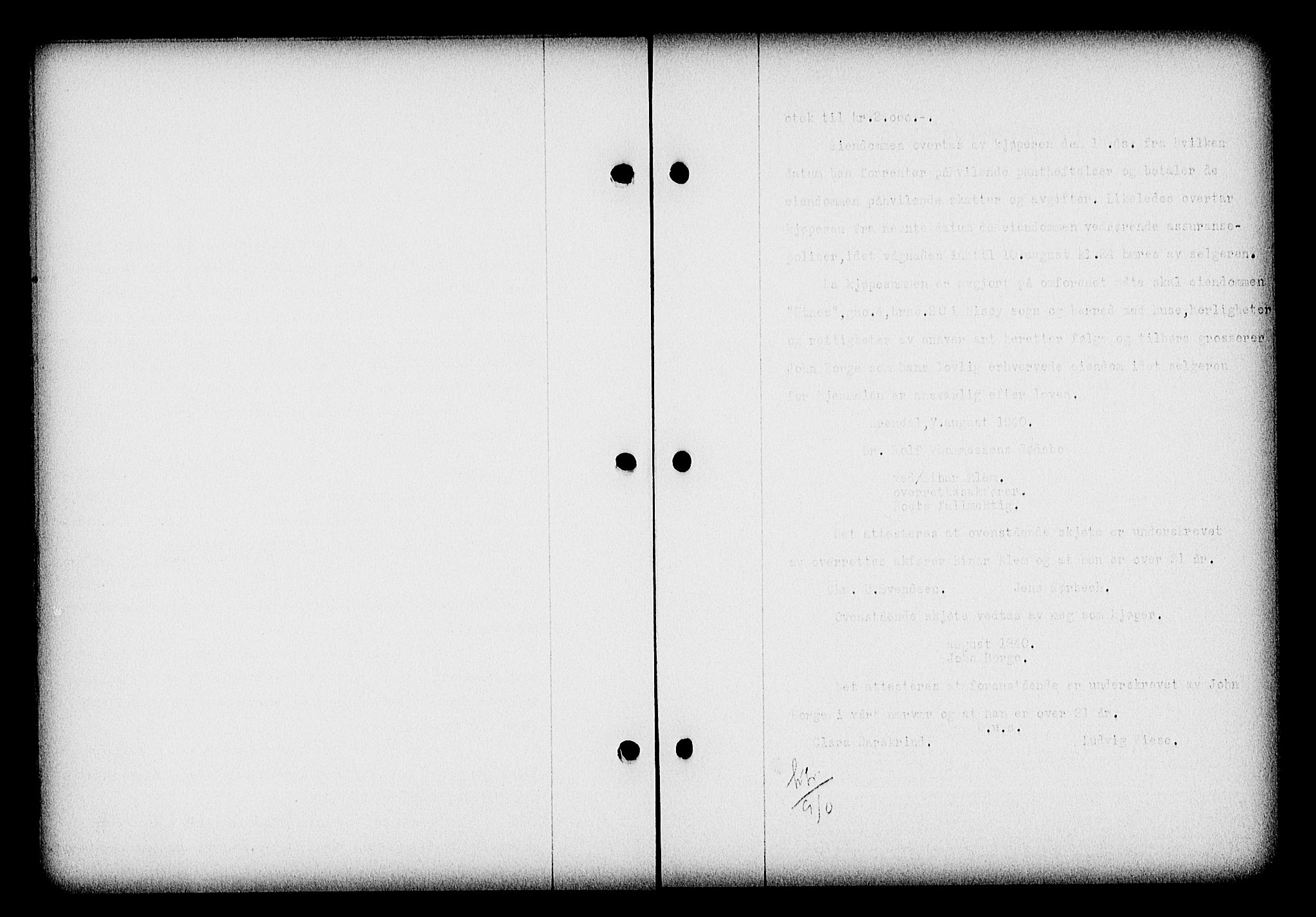 Nedenes sorenskriveri, SAK/1221-0006/G/Gb/Gba/L0047: Mortgage book no. A-I, 1939-1940, Diary no: : 579/1940