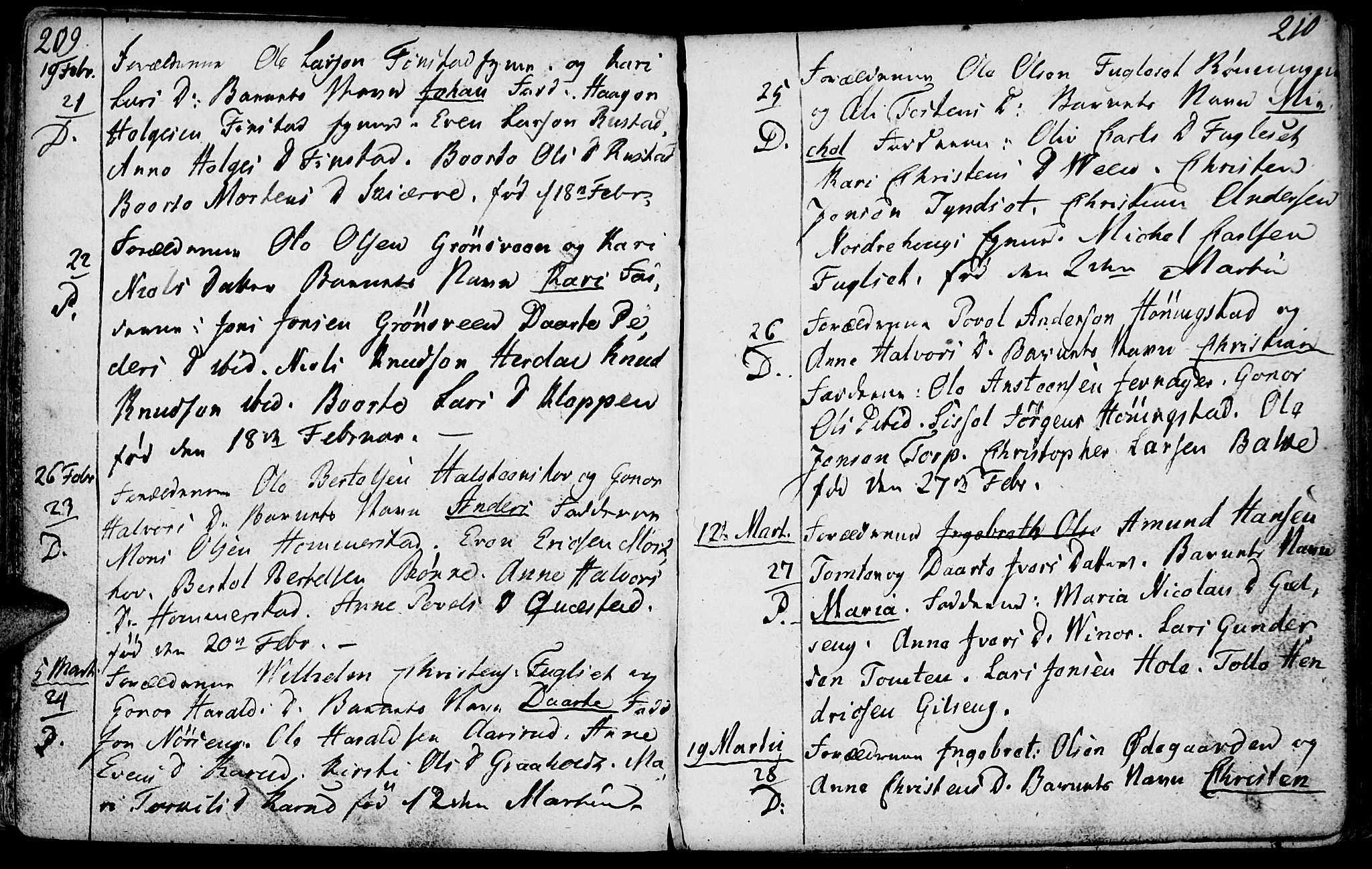 Løten prestekontor, AV/SAH-PREST-022/K/Ka/L0003: Parish register (official) no. 3, 1773-1800, p. 209-210