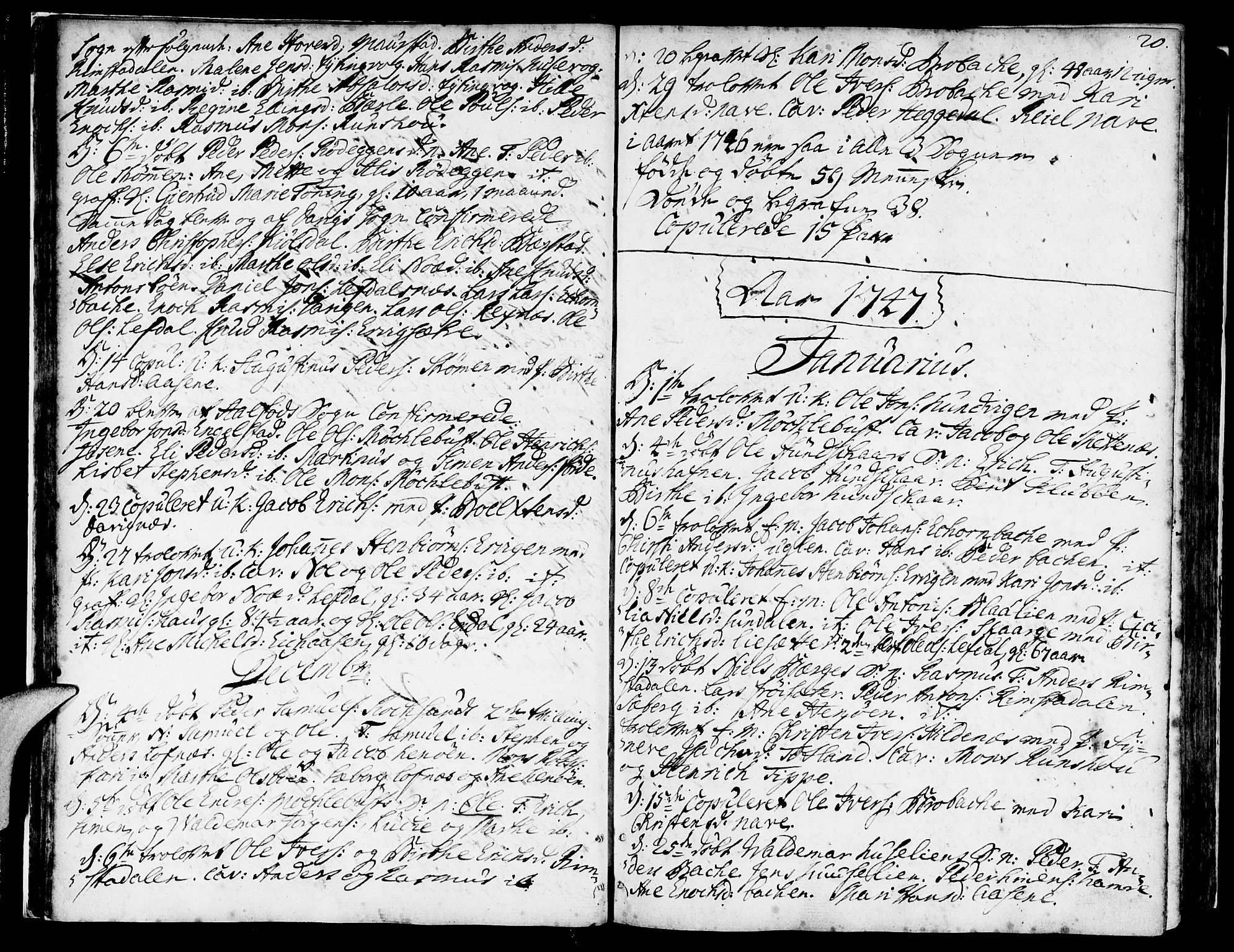 Davik sokneprestembete, AV/SAB-A-79701/H/Haa/Haaa/L0002: Parish register (official) no. A 2, 1742-1816, p. 20