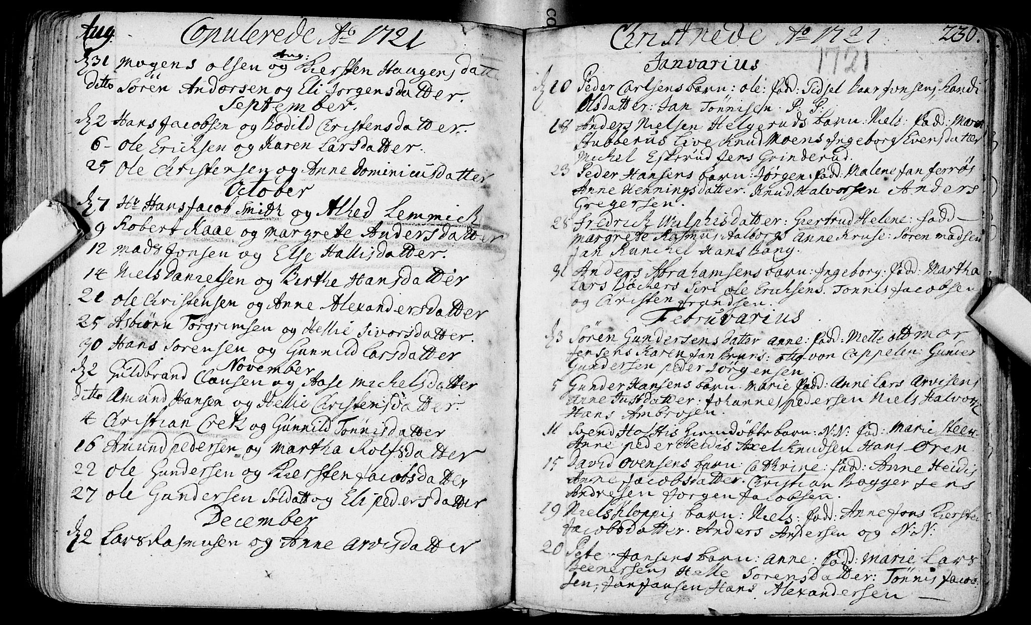 Bragernes kirkebøker, SAKO/A-6/F/Fa/L0003: Parish register (official) no. I 3, 1706-1734, p. 230
