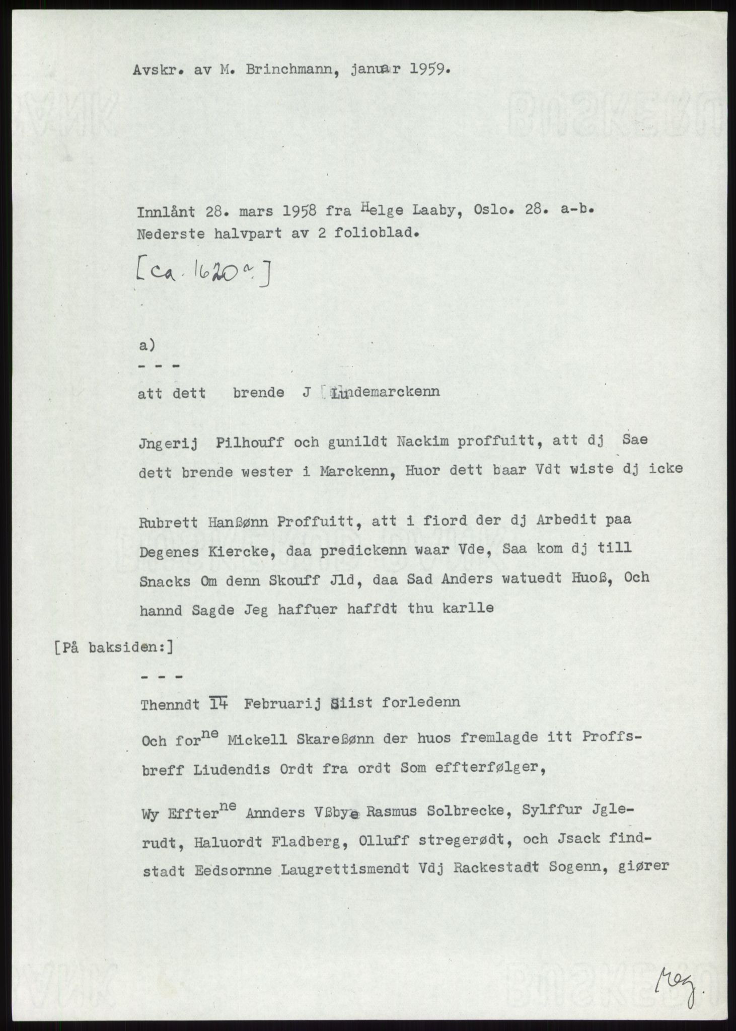 Samlinger til kildeutgivelse, Diplomavskriftsamlingen, AV/RA-EA-4053/H/Ha, p. 572