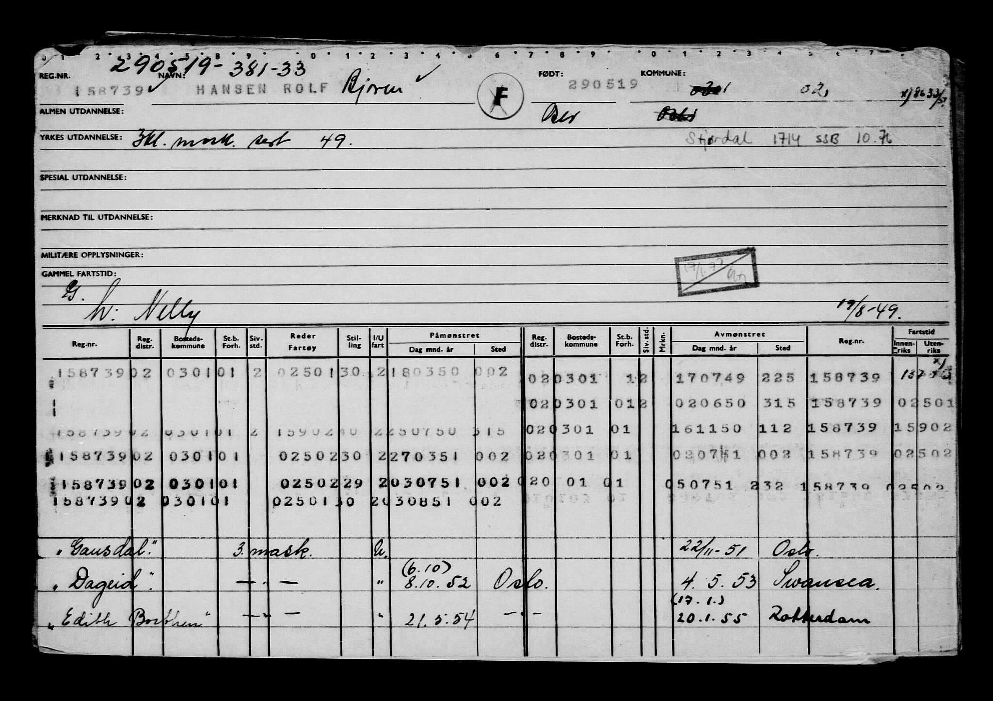 Direktoratet for sjømenn, AV/RA-S-3545/G/Gb/L0169: Hovedkort, 1919, p. 227