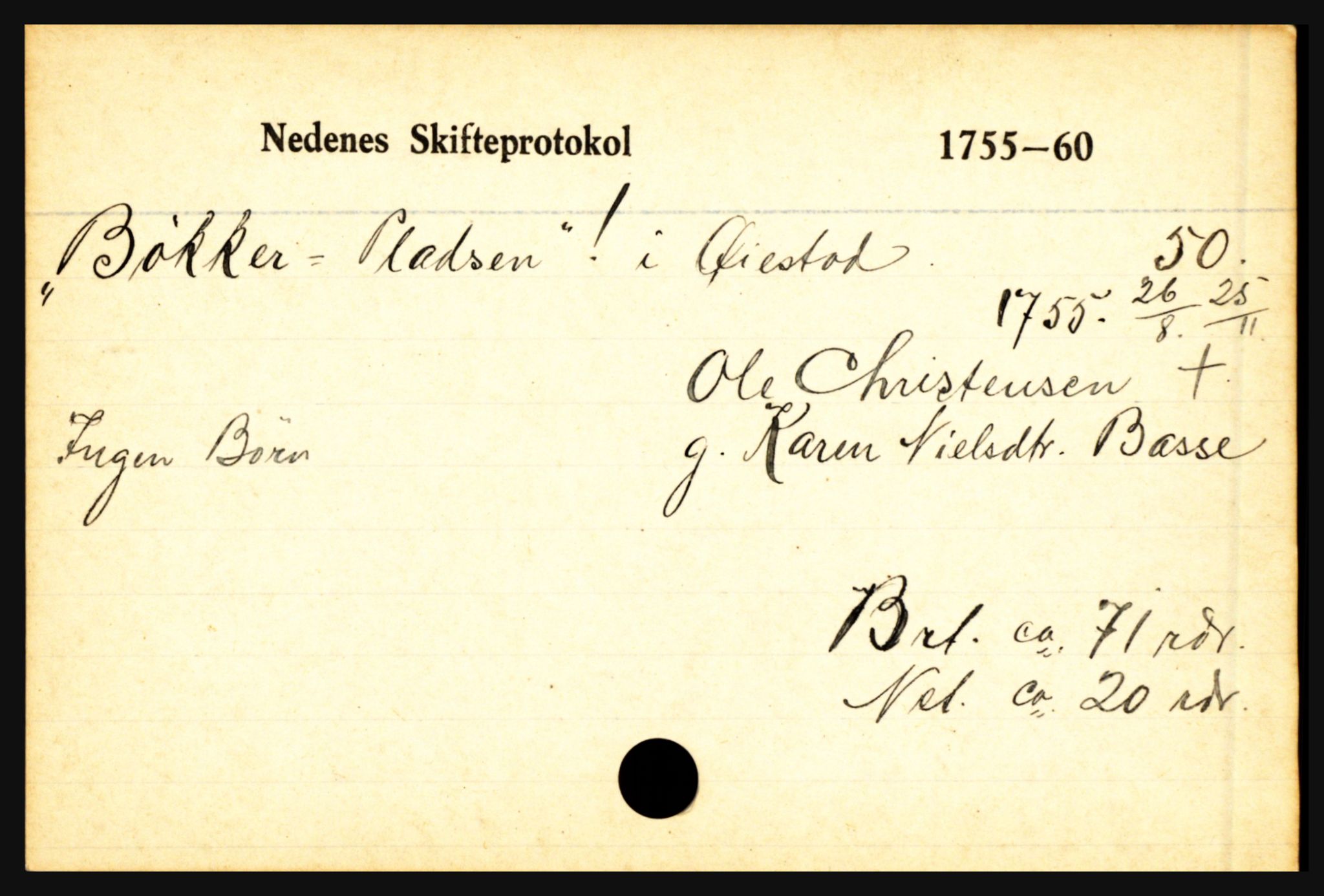 Nedenes sorenskriveri før 1824, AV/SAK-1221-0007/H, p. 4769