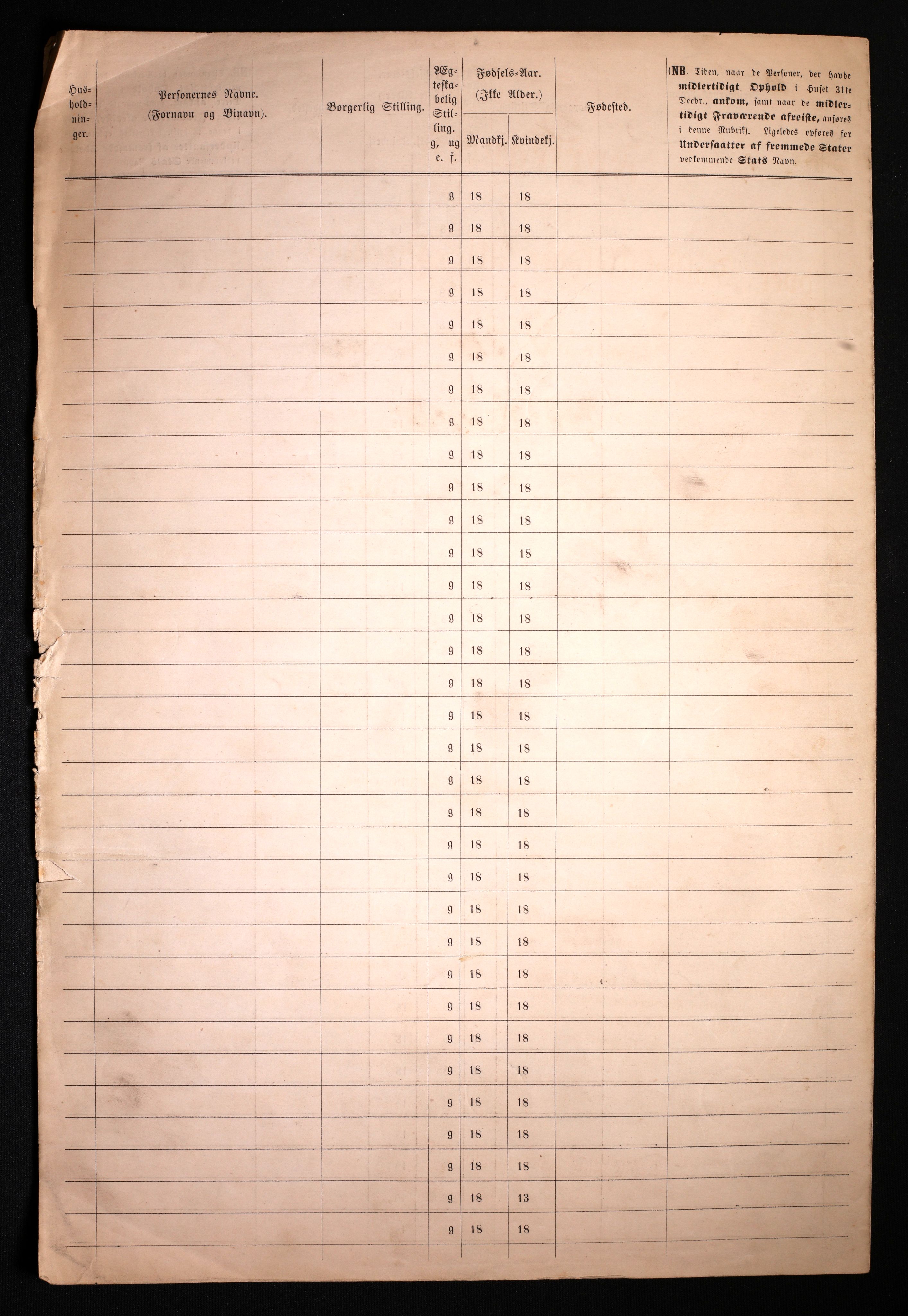 RA, 1870 census for 0101 Fredrikshald, 1870, p. 1437