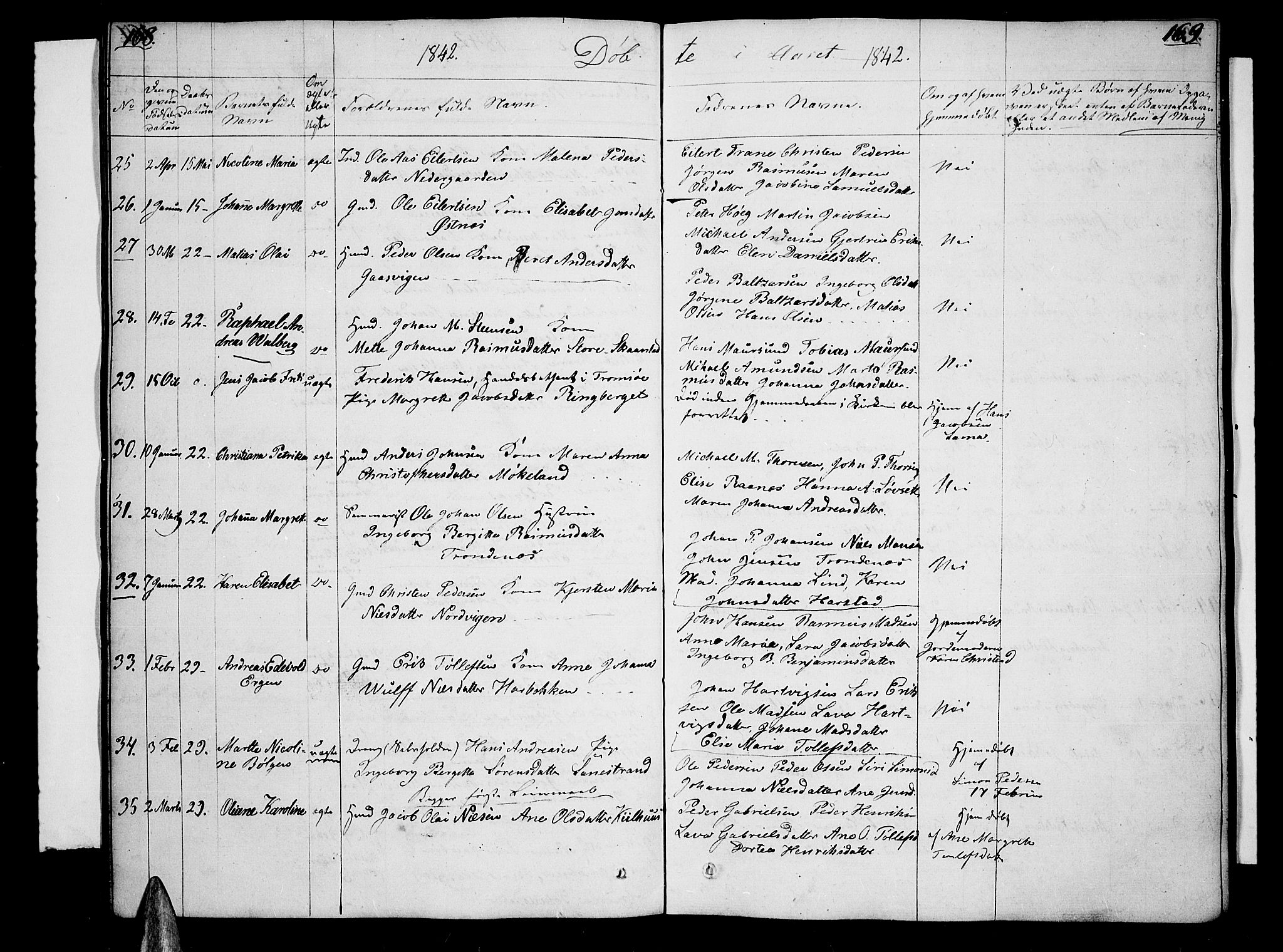 Trondenes sokneprestkontor, AV/SATØ-S-1319/H/Hb/L0005klokker: Parish register (copy) no. 5, 1834-1845, p. 168-169